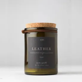 1776 Soy Beeswax Man Candle: Leather