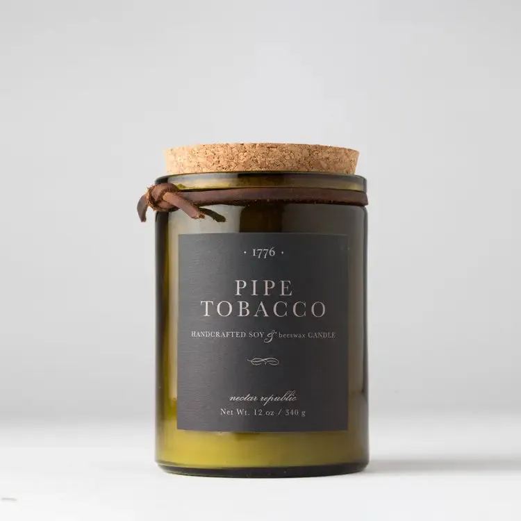 1776 Soy Beeswax Man Candle: Pipe Tobacco