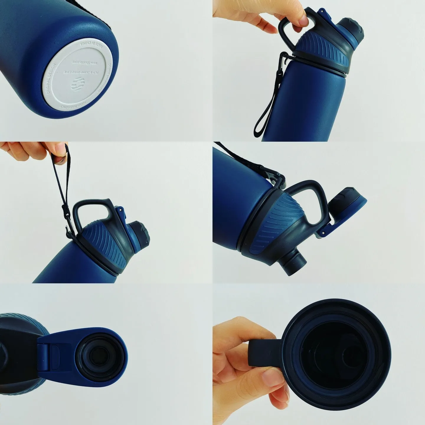 34 oz Stainless Steel Insulated Water Bottle With Spout With Magnetic Cup