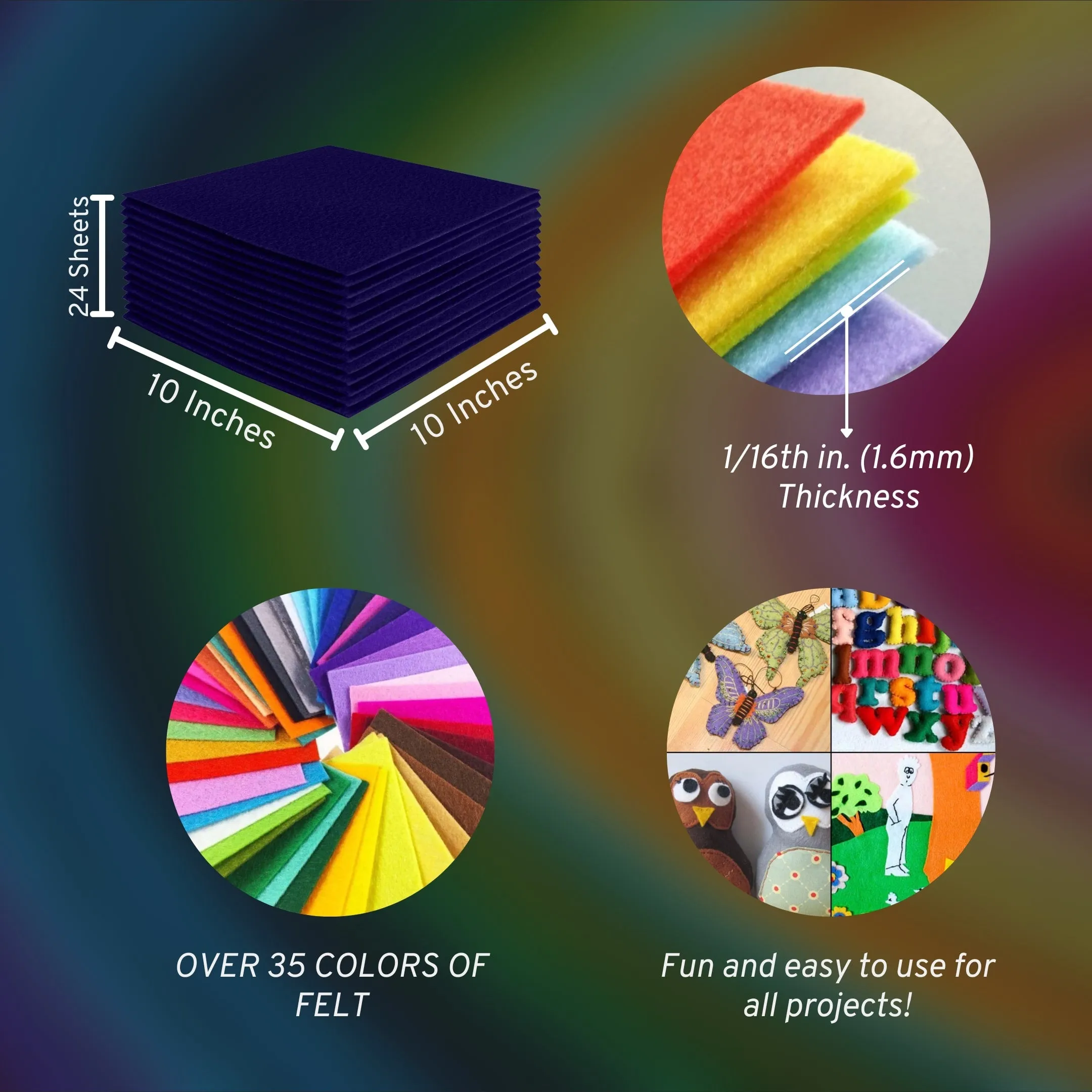 Acrylic Felt Craft Sheet Packs | Navy Blue A51