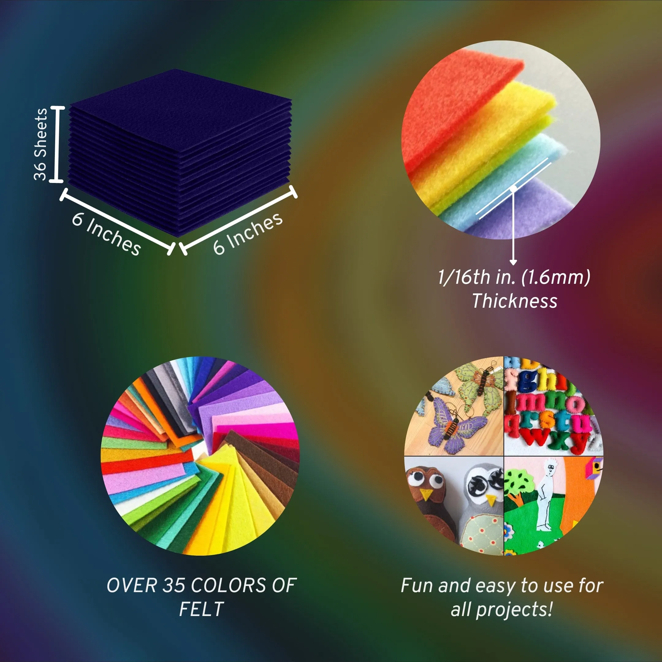 Acrylic Felt Craft Sheet Packs | Navy Blue A51
