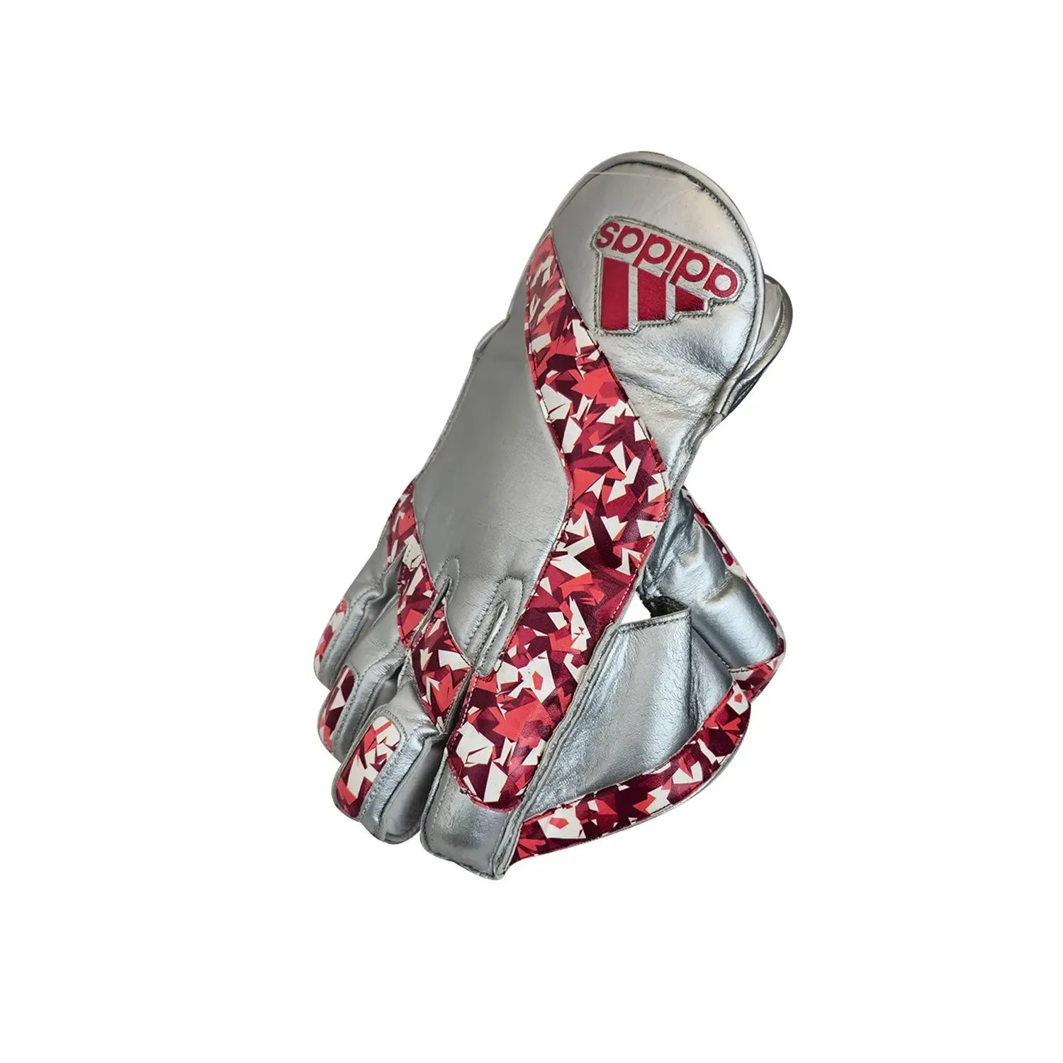 Adidas Pellara 3.0 Wicket Keeping Gloves Silver/Red Adult