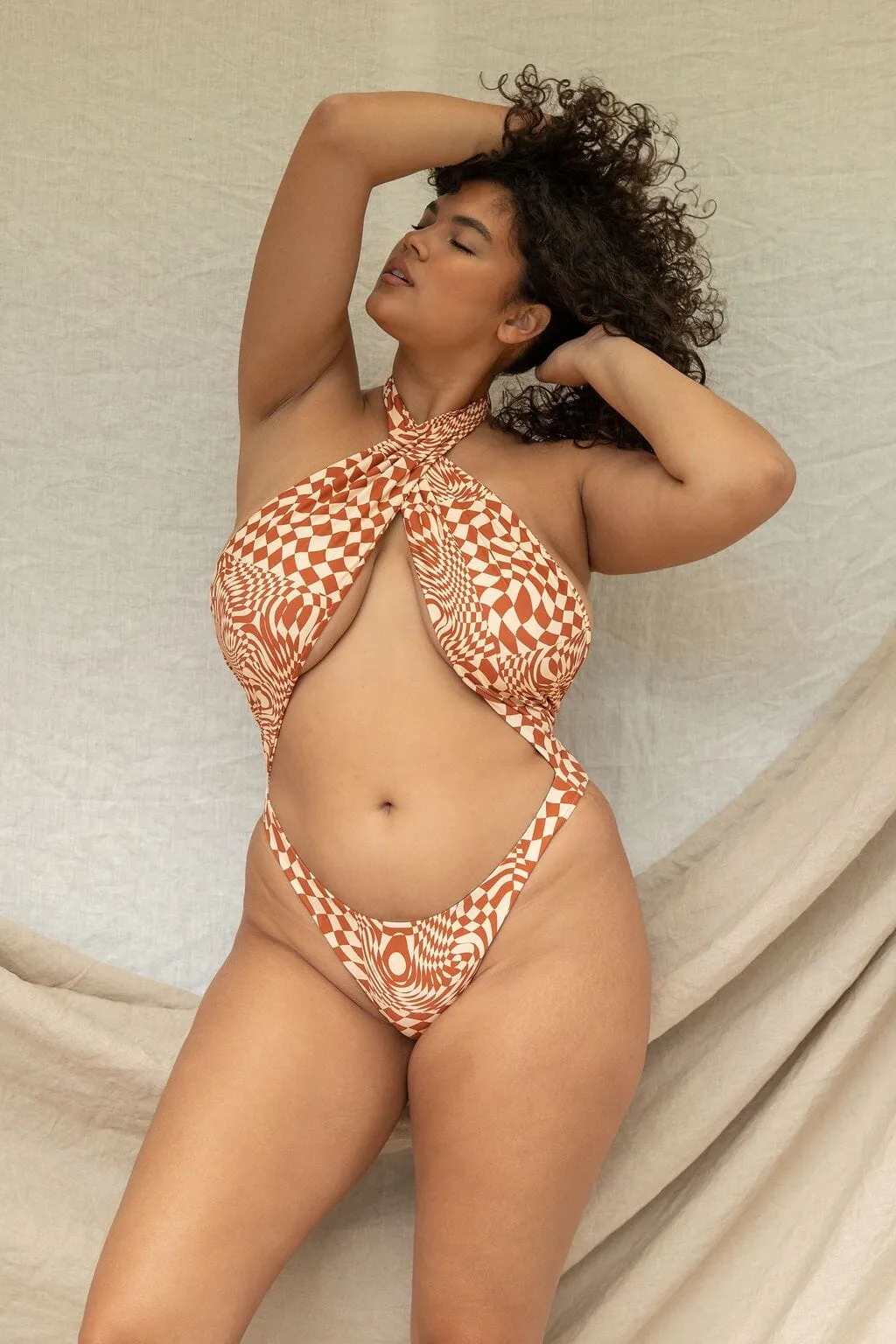 Azalea One-Piece | Caramel Check