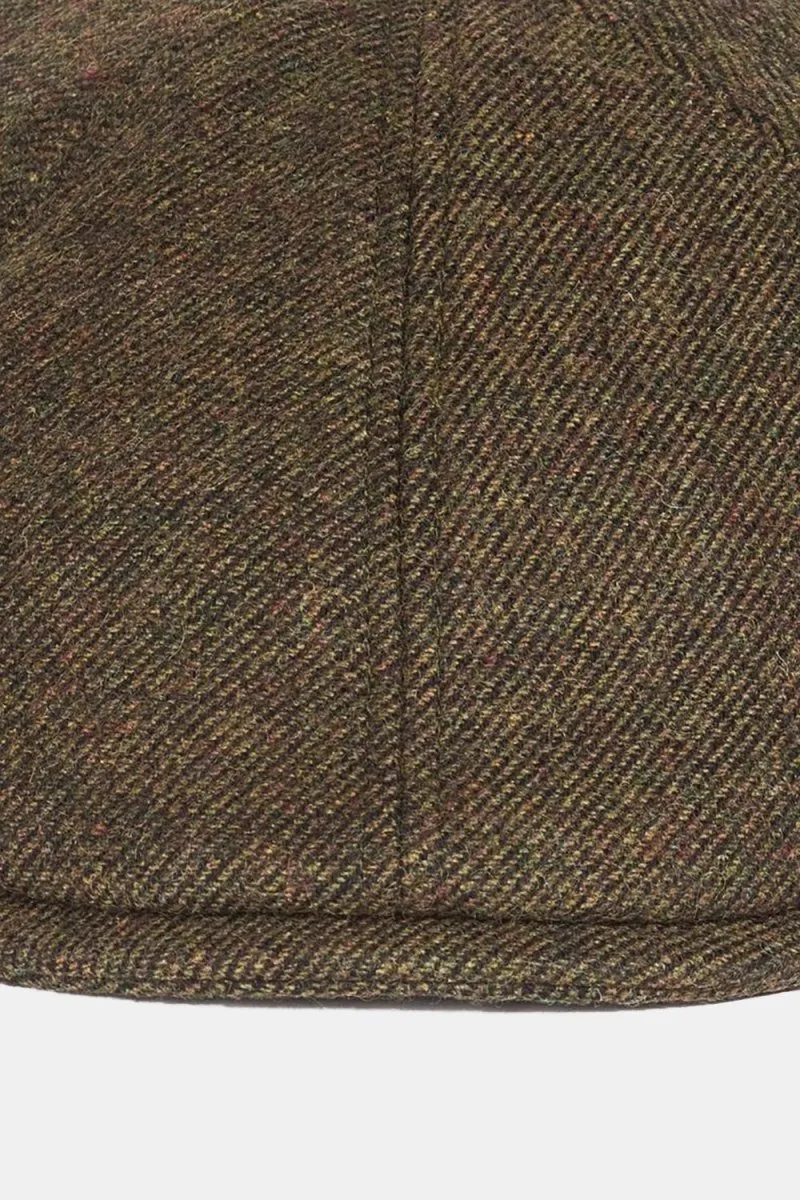 Barbour Claymore Bakerboy Flat Cap (Olive Twill)