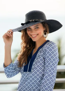 Black Wide Brim Sun Hat