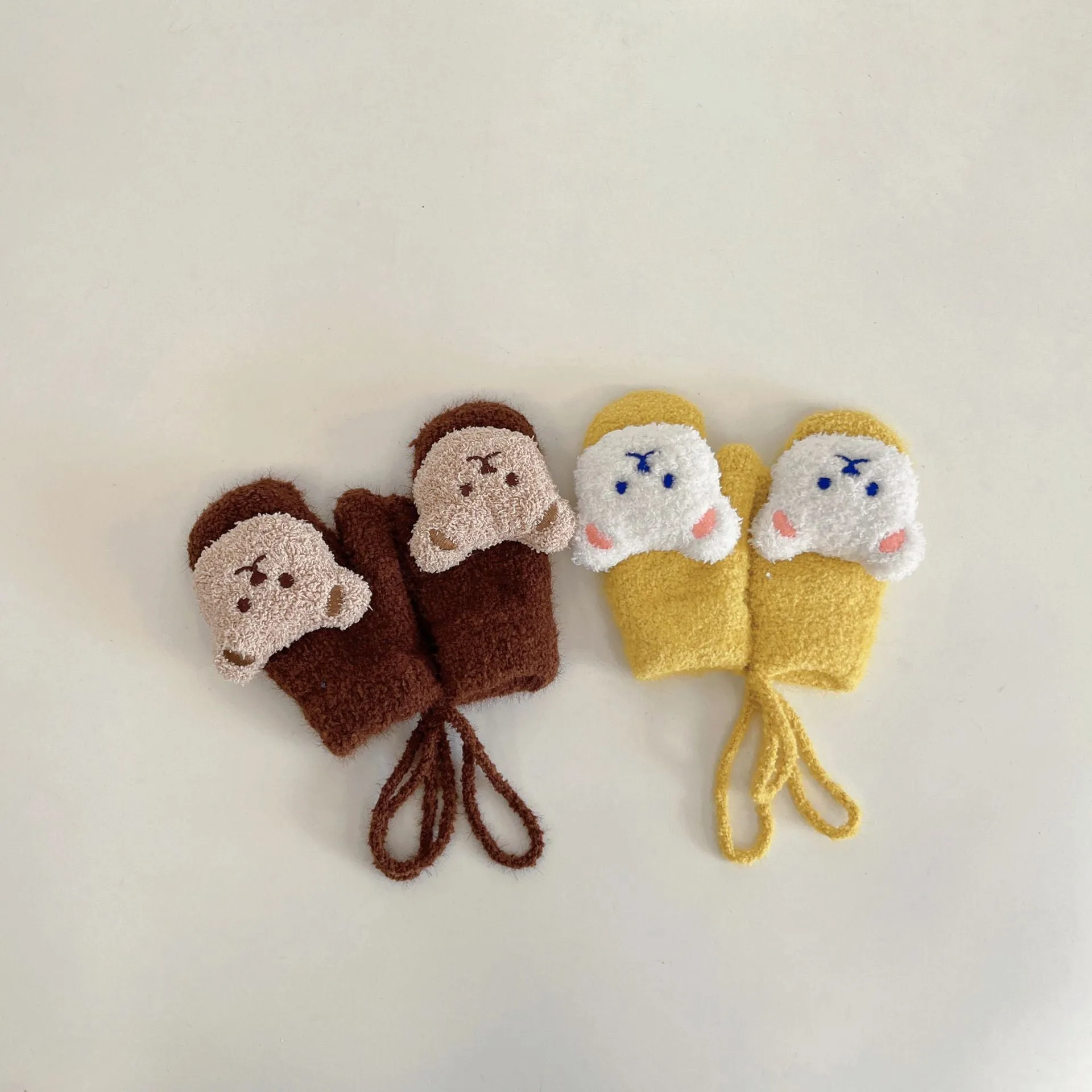 Cartoon Bear Baby Winter Gloves