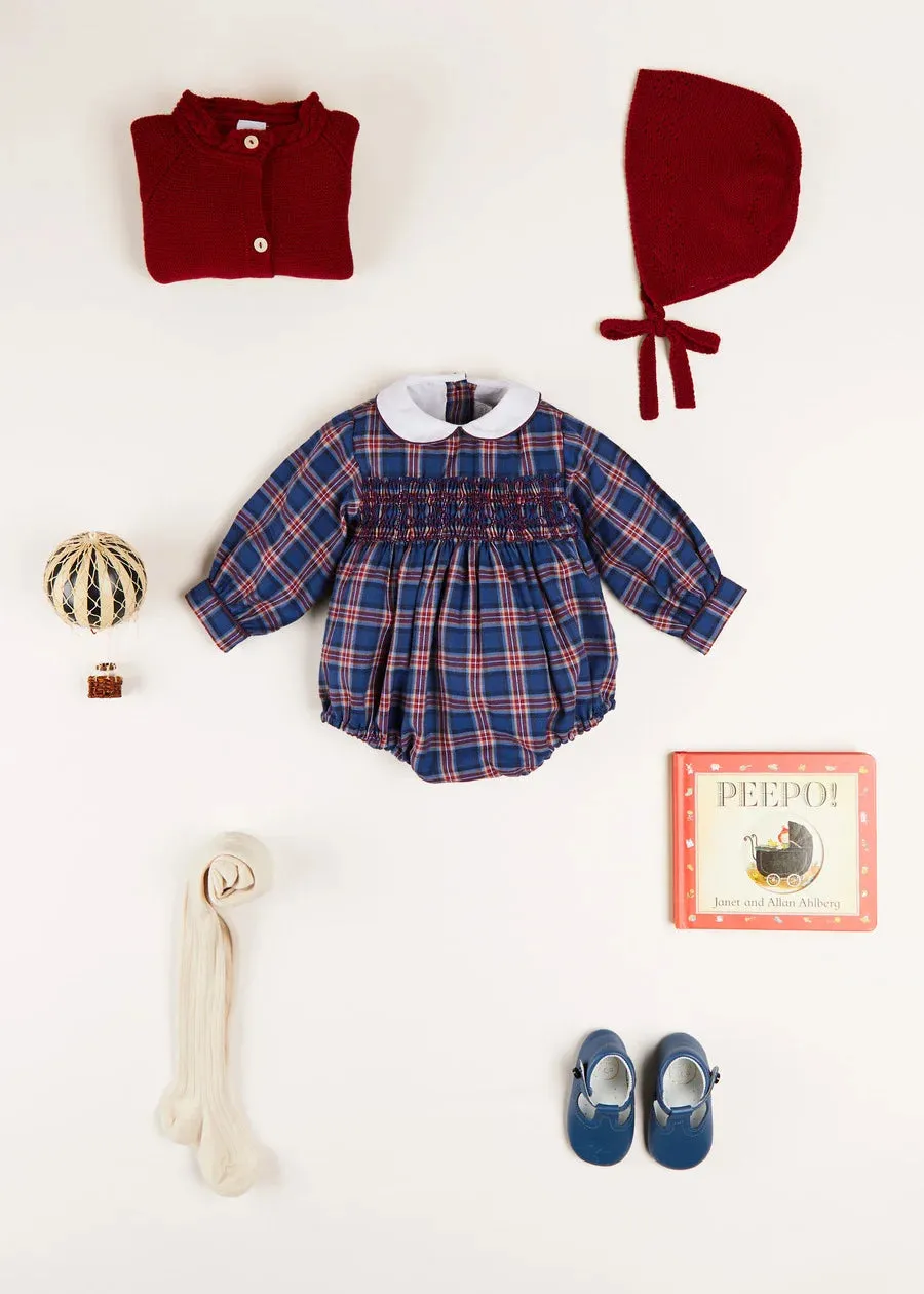 Contrast Trim 3 Button Cardigan in Red (3-18mths)