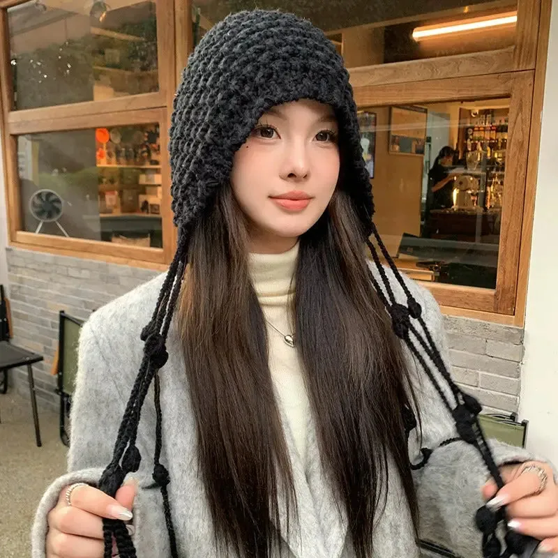 Cute New Year Women's Autumn and Winter Wool Tassel Hat