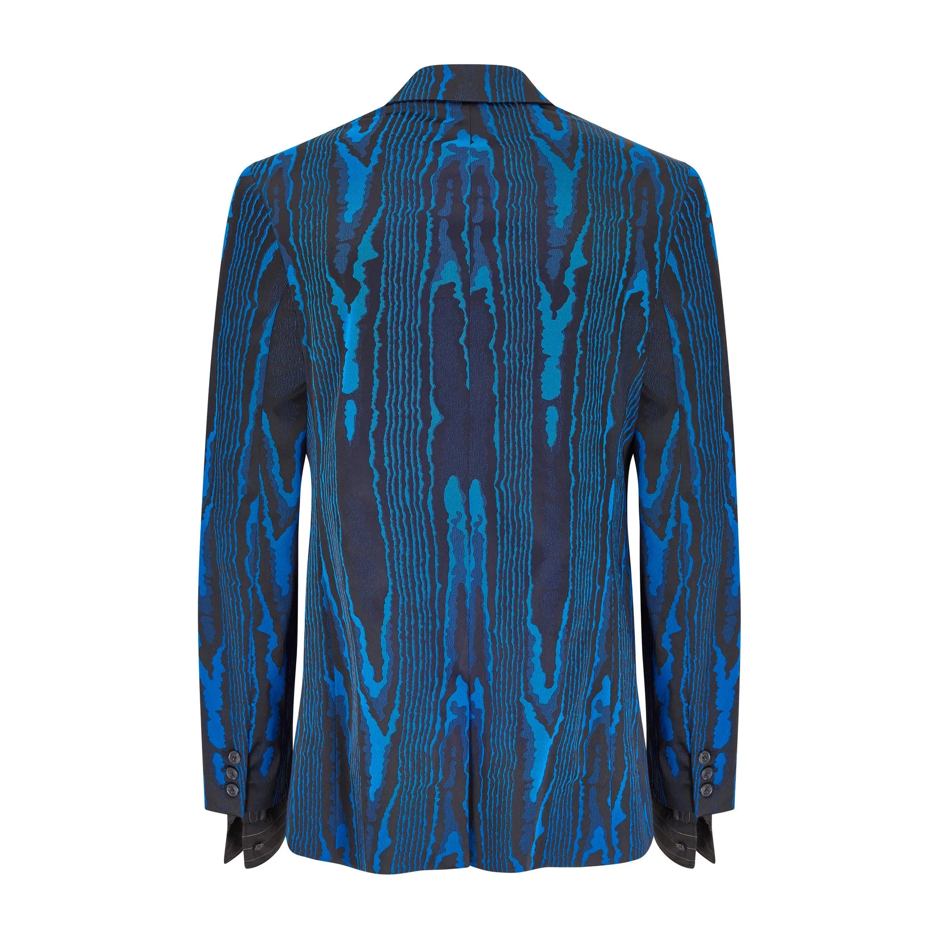 DOUBLE BREASTED SHORT COAT in BLUE BLACK