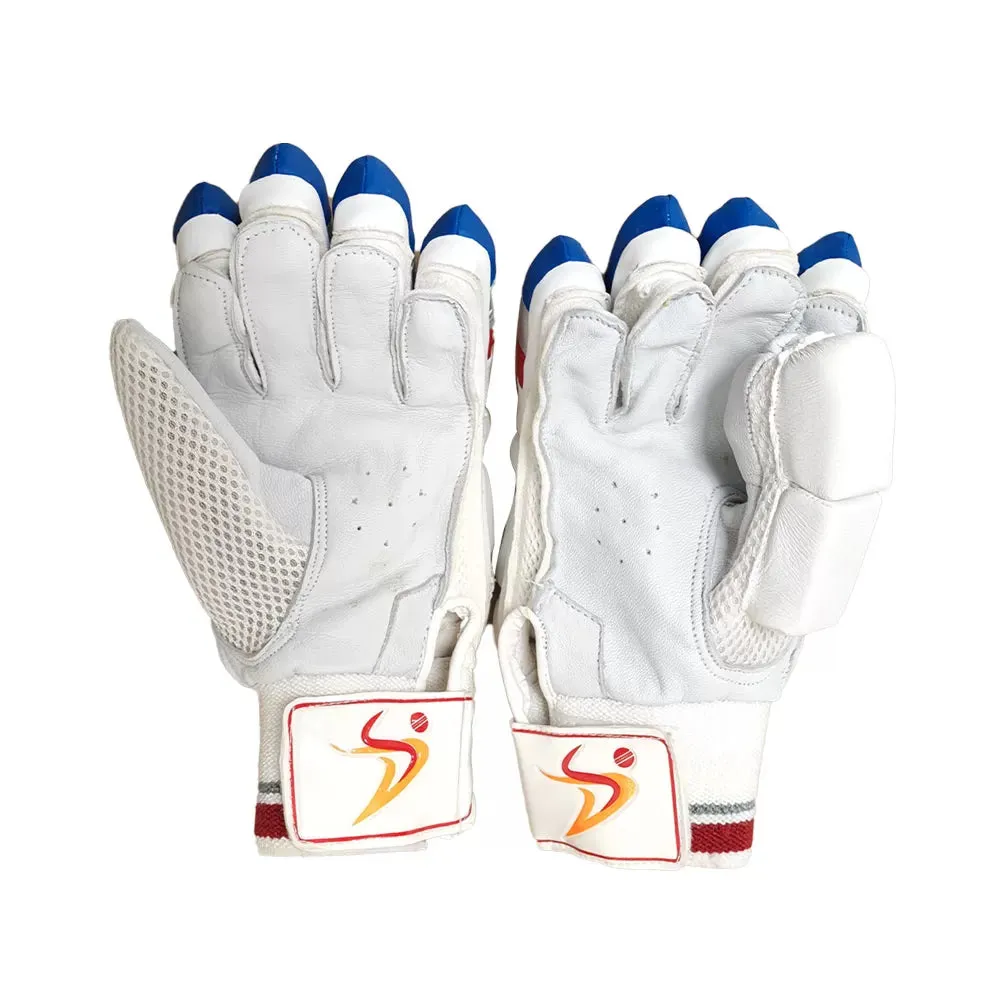 DS Sports Batting Gloves Youth (Red/Silver/Blue)