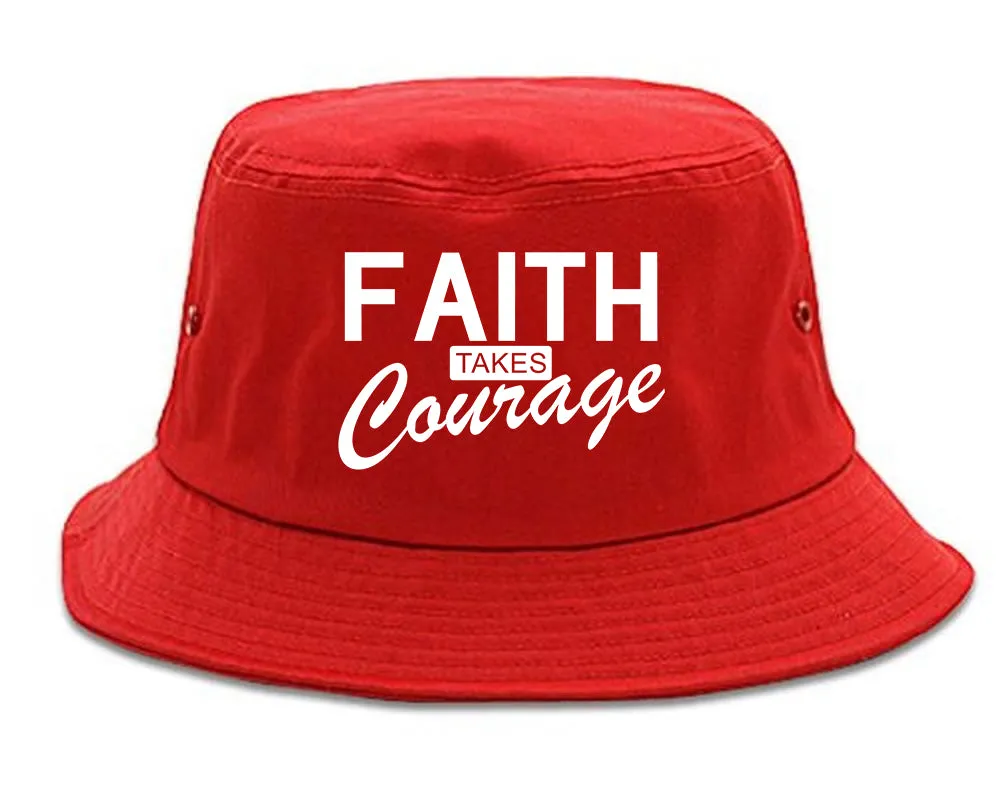 Faith Takes Courage Religious Mens Bucket Hat