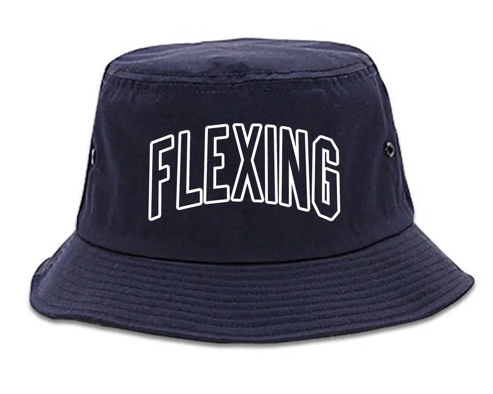 Flexing Outline Mens Bucket Hat