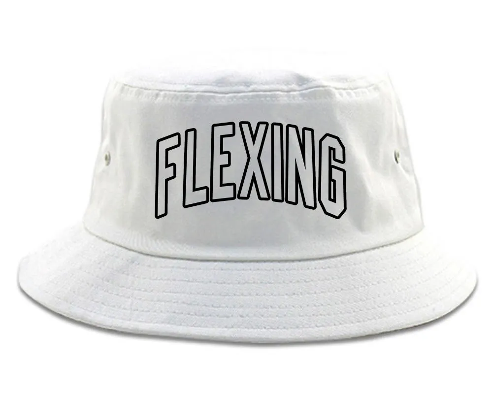 Flexing Outline Mens Bucket Hat