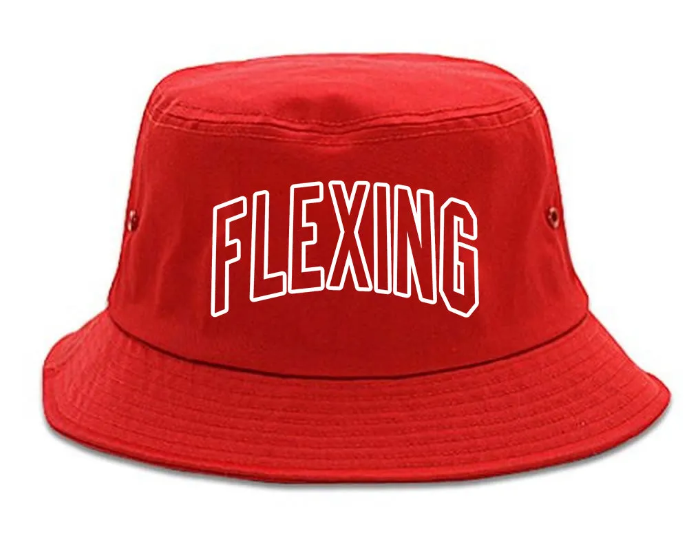 Flexing Outline Mens Bucket Hat