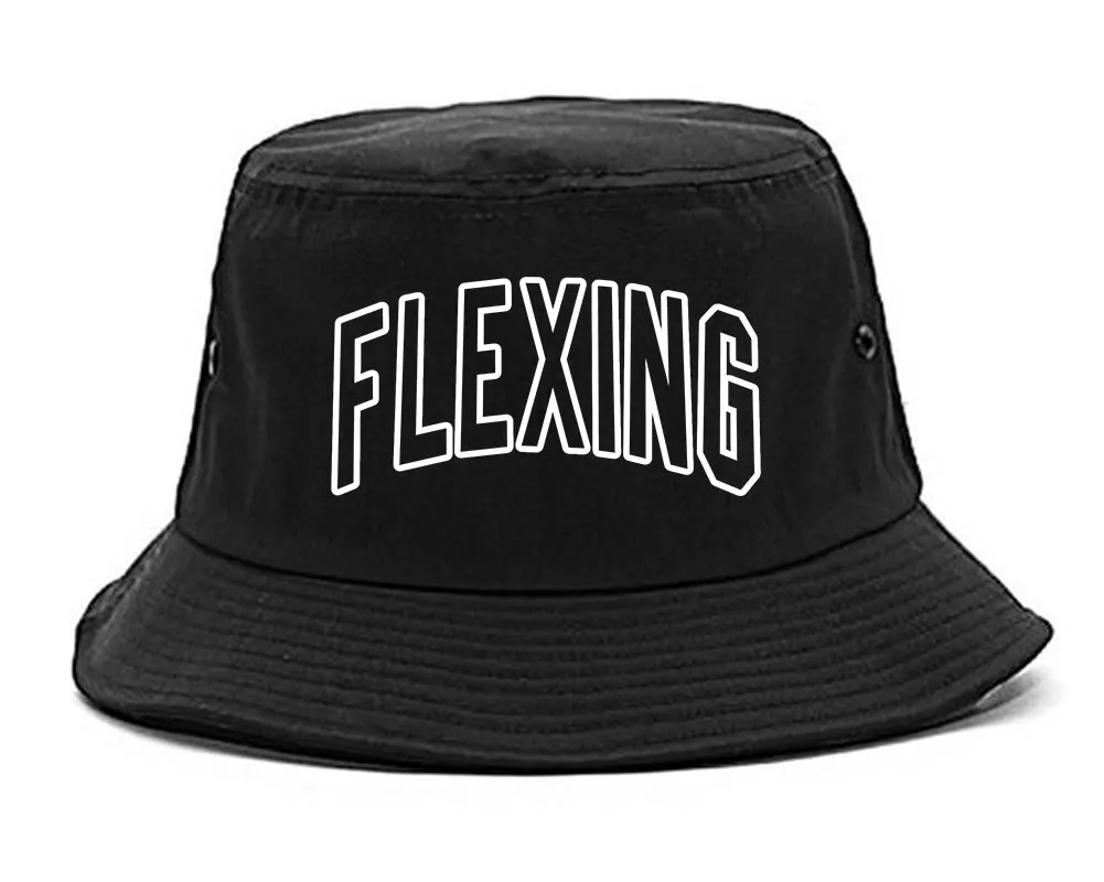 Flexing Outline Mens Bucket Hat