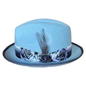 Freddy Negrete Wool Felt Rose Grey Hat