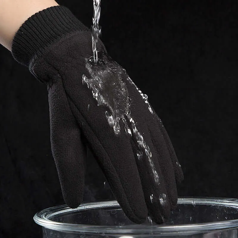 Glove men's winter shaft velvet plus velvet thick warm gloves cycling sports driving anti-slip warm touch screen gloves