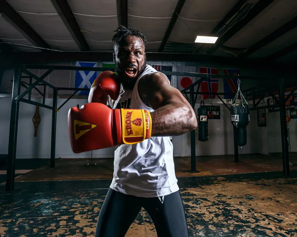 KRONK Boxing Gym Leather Training Sparring Gloves