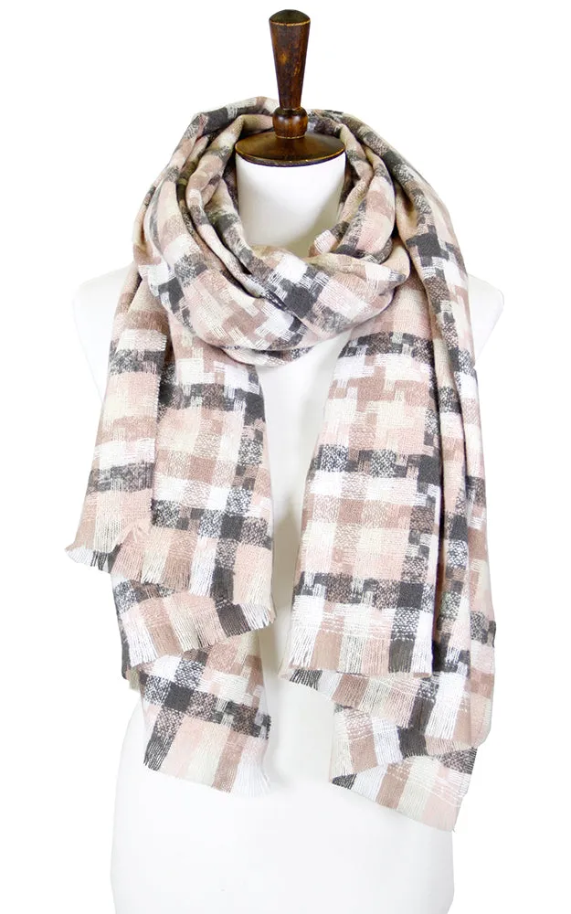 LOF917 Multi Tone Houndstooth Plaid Oblong
