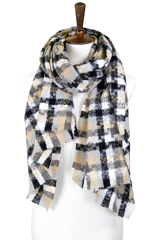 LOF917 Multi Tone Houndstooth Plaid Oblong