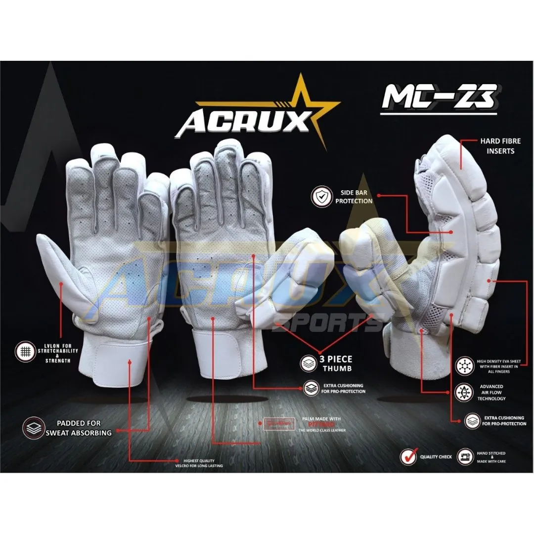 MC 23 Top Range Junior Cricket Batting Gloves Pittard Palm