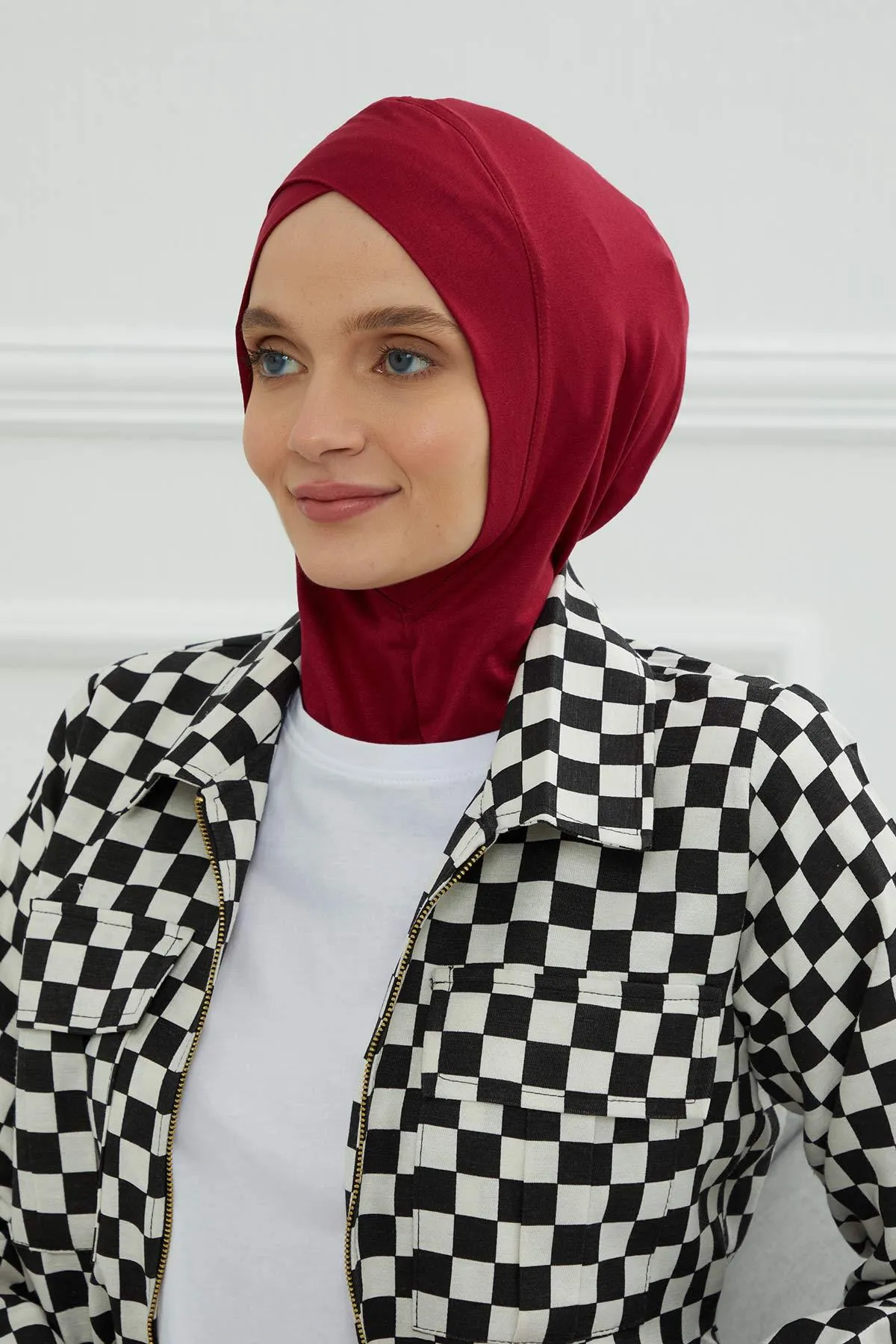 Minimalist Design Cotton Under Scarf Bonnet, Soft and Breathable Inner Hijab Cap, Easy Wear Cotton Bonnet Turban Ninja Cap,TB-4