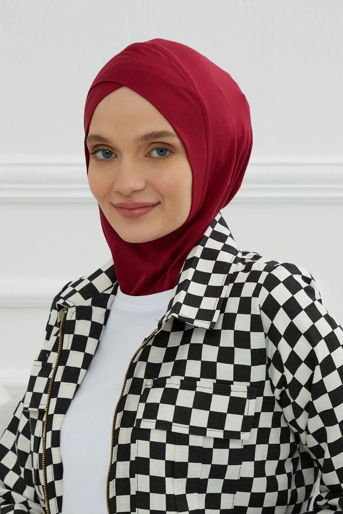 Minimalist Design Cotton Under Scarf Bonnet, Soft and Breathable Inner Hijab Cap, Easy Wear Cotton Bonnet Turban Ninja Cap,TB-4