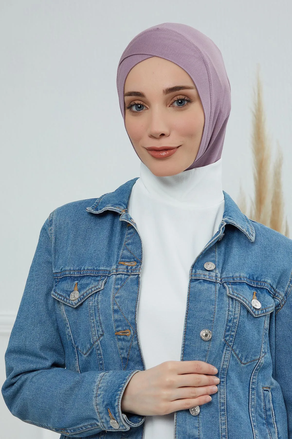Minimalist Design Cotton Under Scarf Bonnet, Soft and Breathable Inner Hijab Cap, Easy Wear Cotton Bonnet Turban Ninja Cap,TB-4