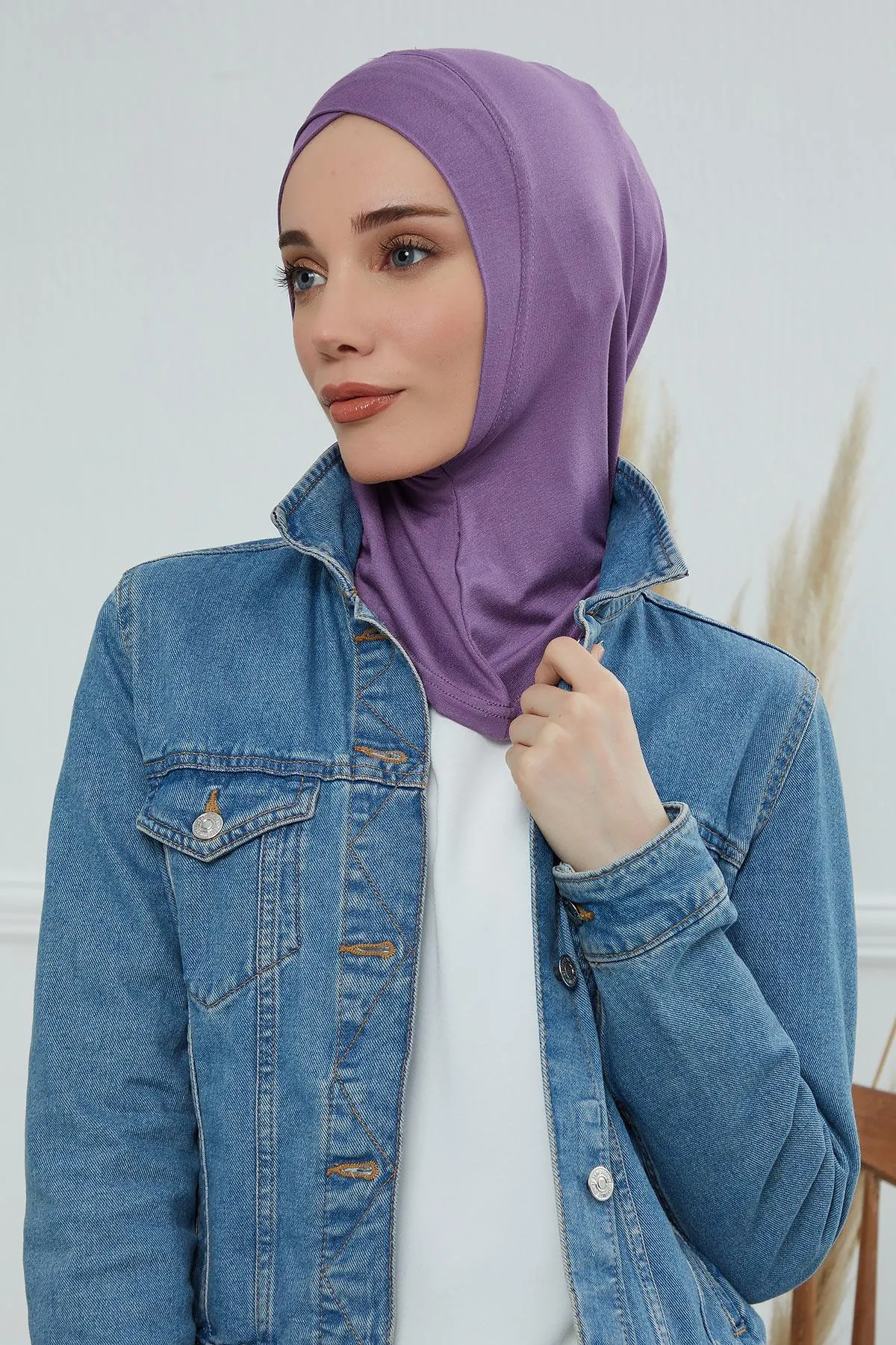 Minimalist Design Cotton Under Scarf Bonnet, Soft and Breathable Inner Hijab Cap, Easy Wear Cotton Bonnet Turban Ninja Cap,TB-4