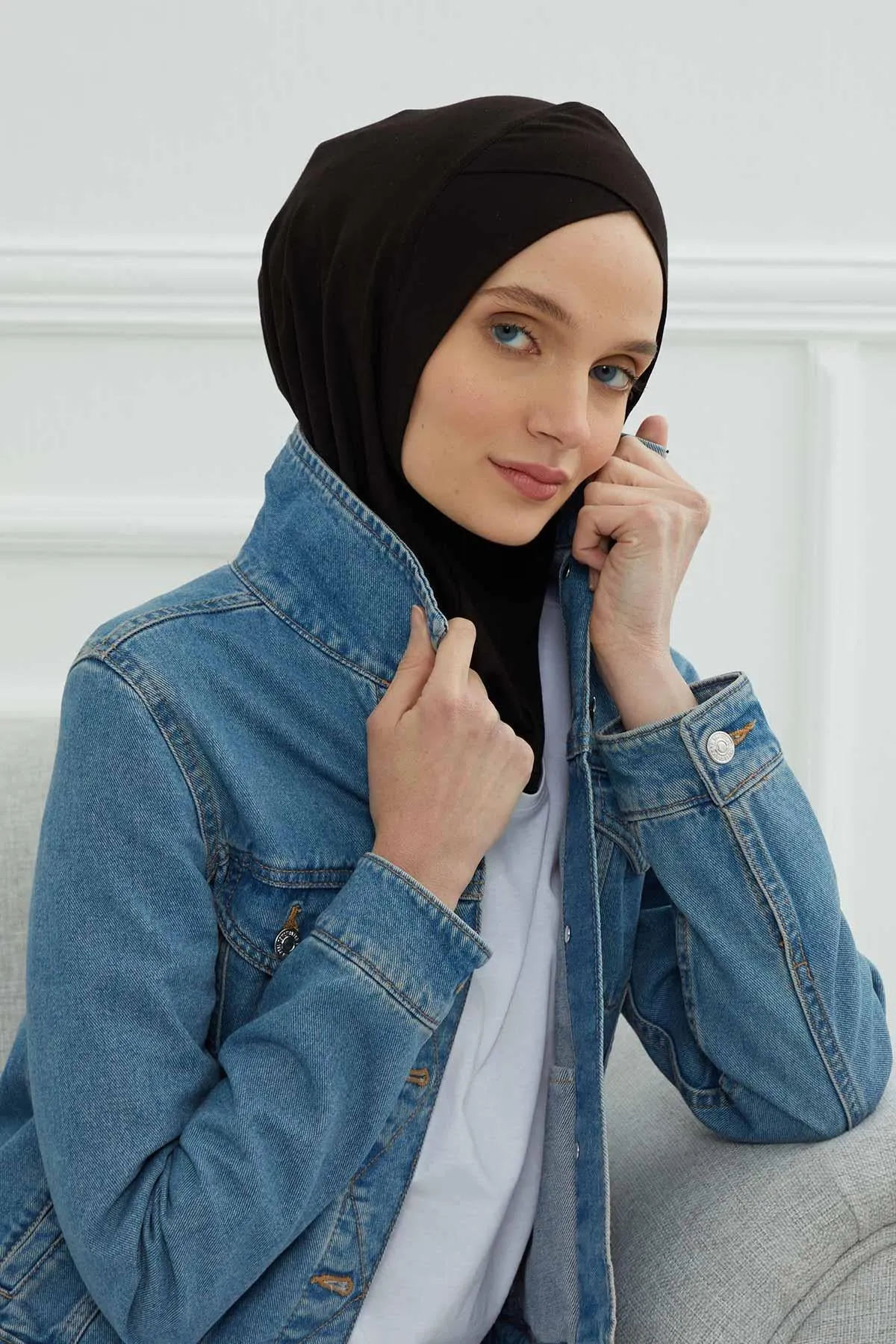 Minimalist Design Cotton Under Scarf Bonnet, Soft and Breathable Inner Hijab Cap, Easy Wear Cotton Bonnet Turban Ninja Cap,TB-4
