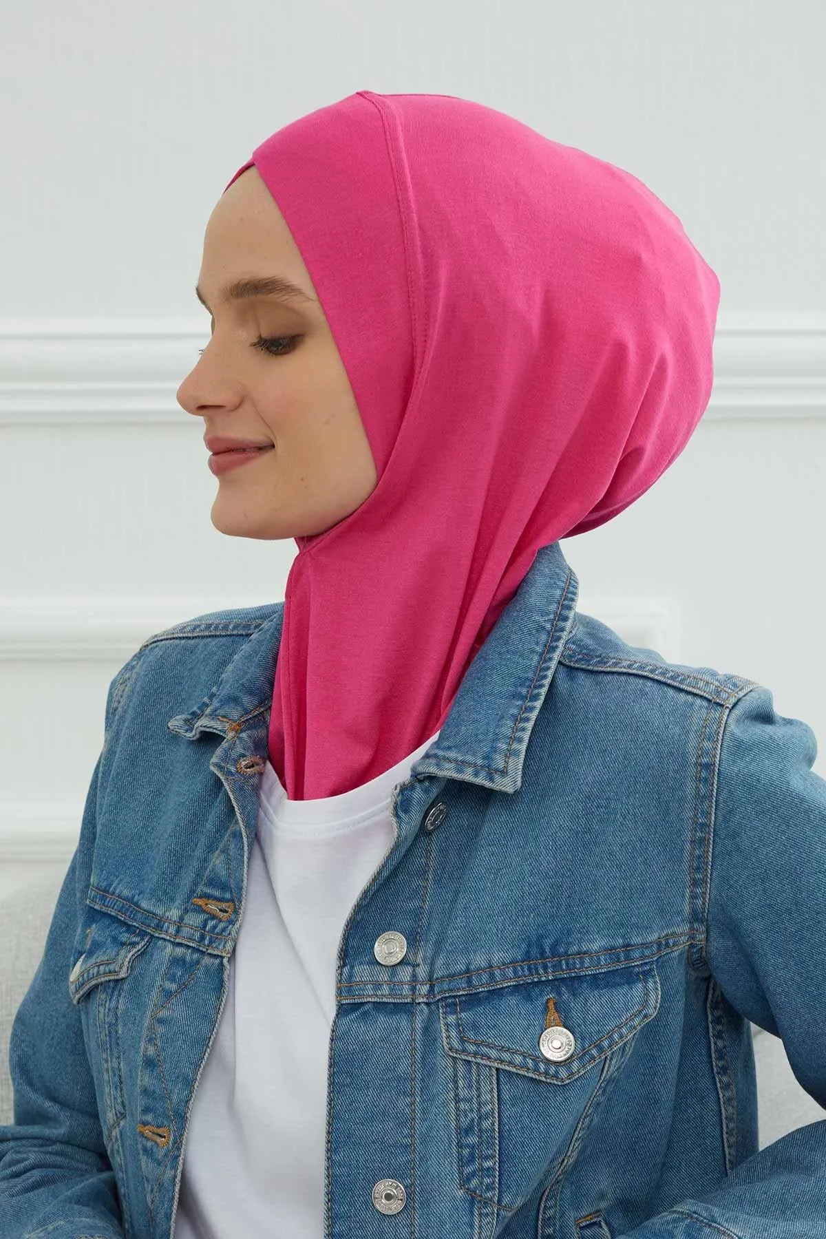 Minimalist Design Cotton Under Scarf Bonnet, Soft and Breathable Inner Hijab Cap, Easy Wear Cotton Bonnet Turban Ninja Cap,TB-4