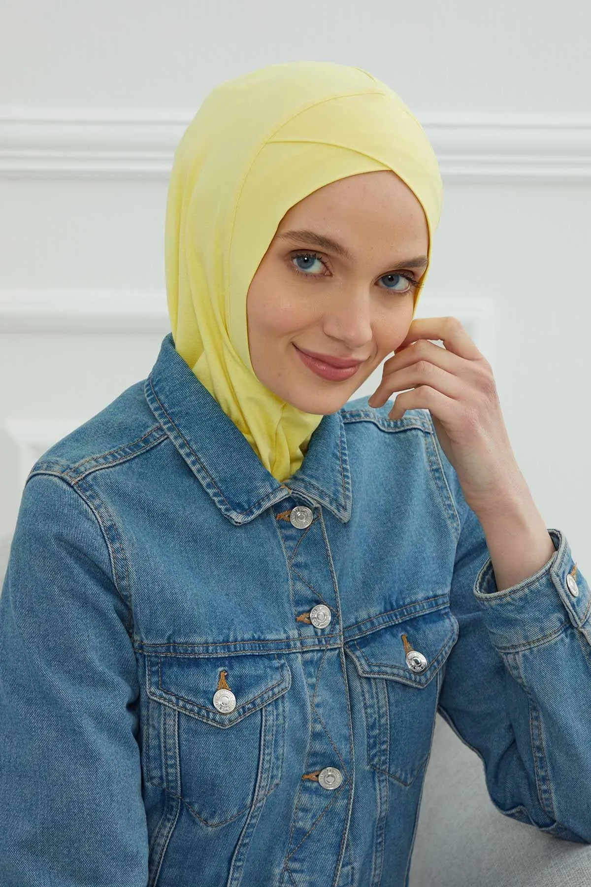 Minimalist Design Cotton Under Scarf Bonnet, Soft and Breathable Inner Hijab Cap, Easy Wear Cotton Bonnet Turban Ninja Cap,TB-4