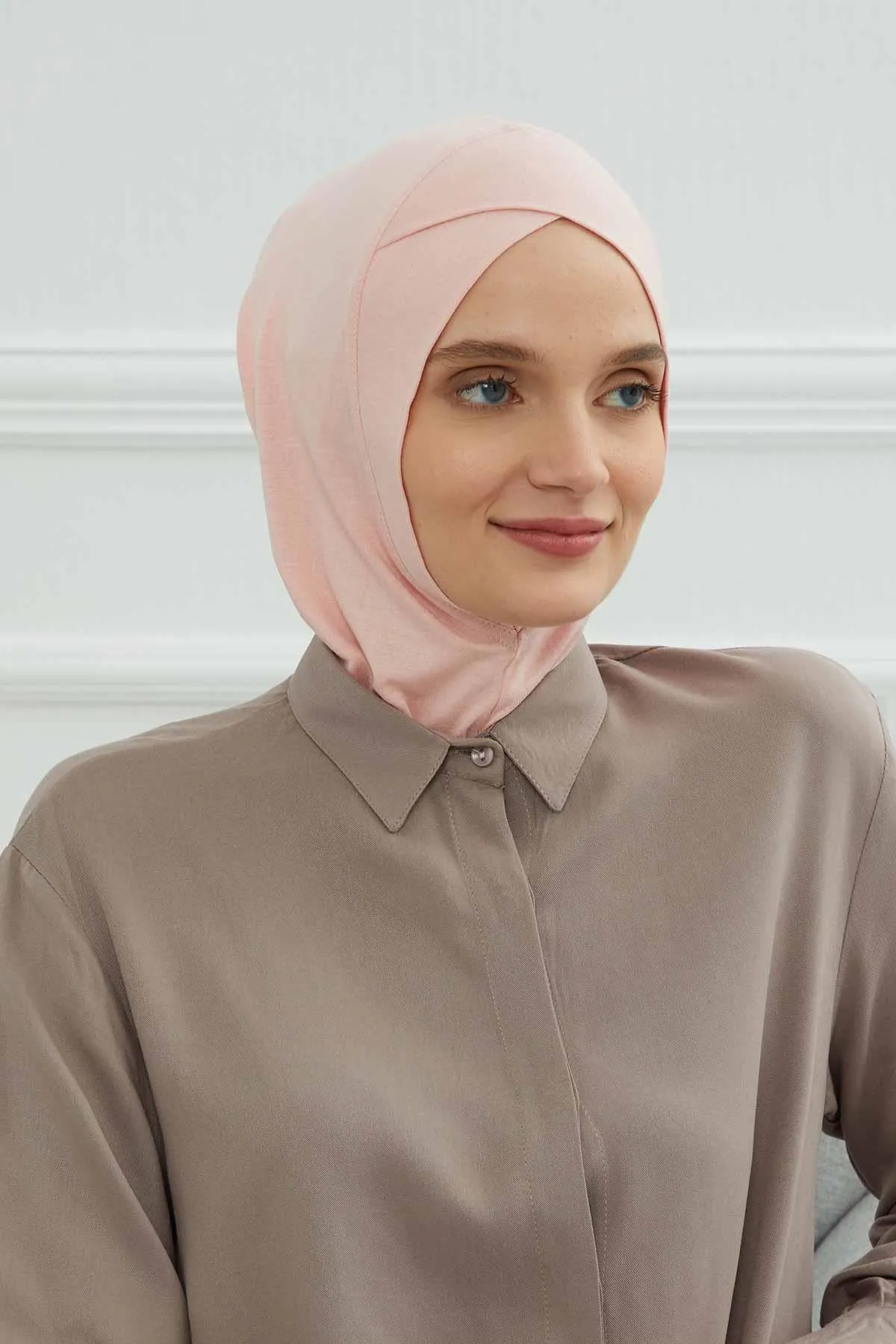 Minimalist Design Cotton Under Scarf Bonnet, Soft and Breathable Inner Hijab Cap, Easy Wear Cotton Bonnet Turban Ninja Cap,TB-4