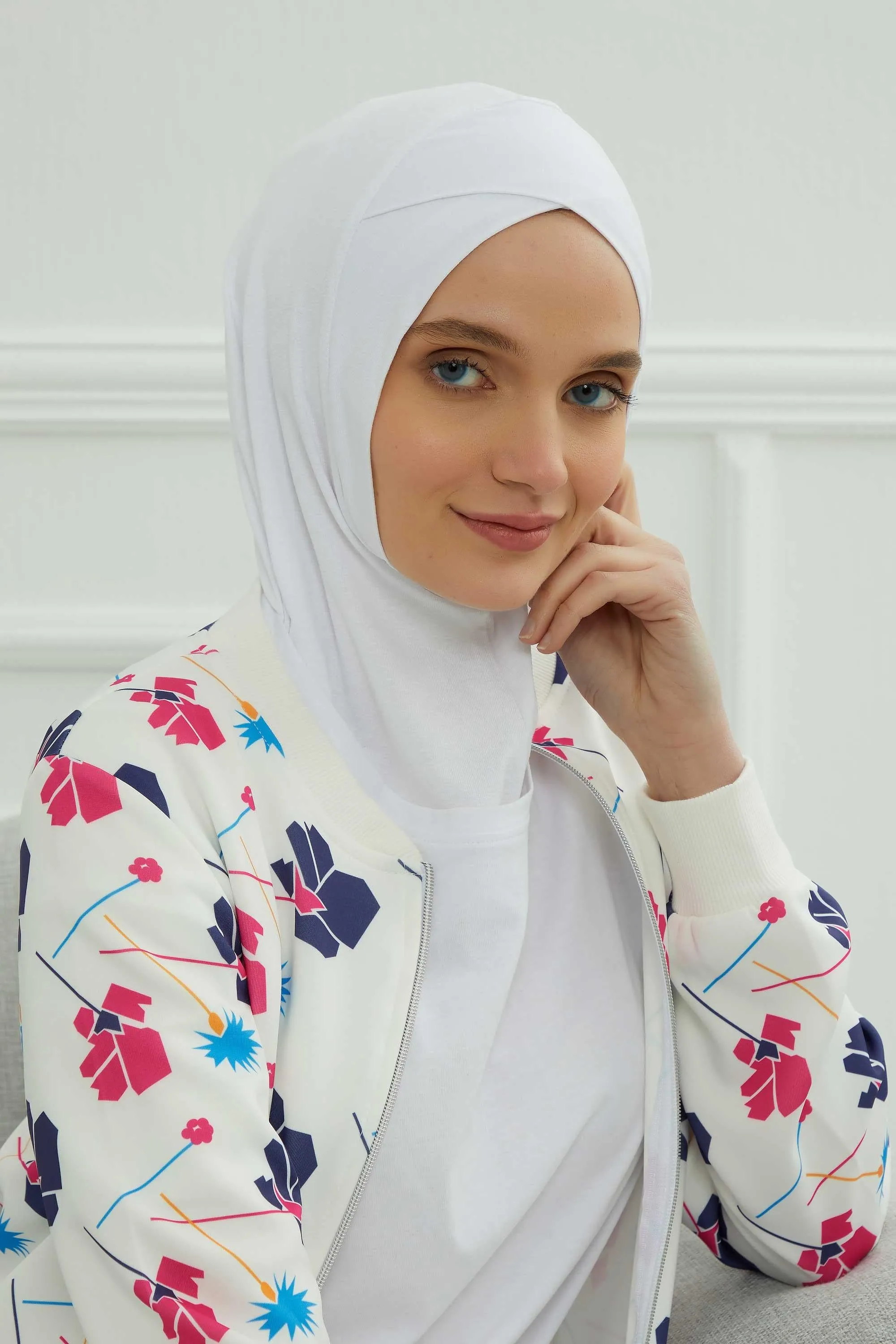 Minimalist Design Cotton Under Scarf Bonnet, Soft and Breathable Inner Hijab Cap, Easy Wear Cotton Bonnet Turban Ninja Cap,TB-4