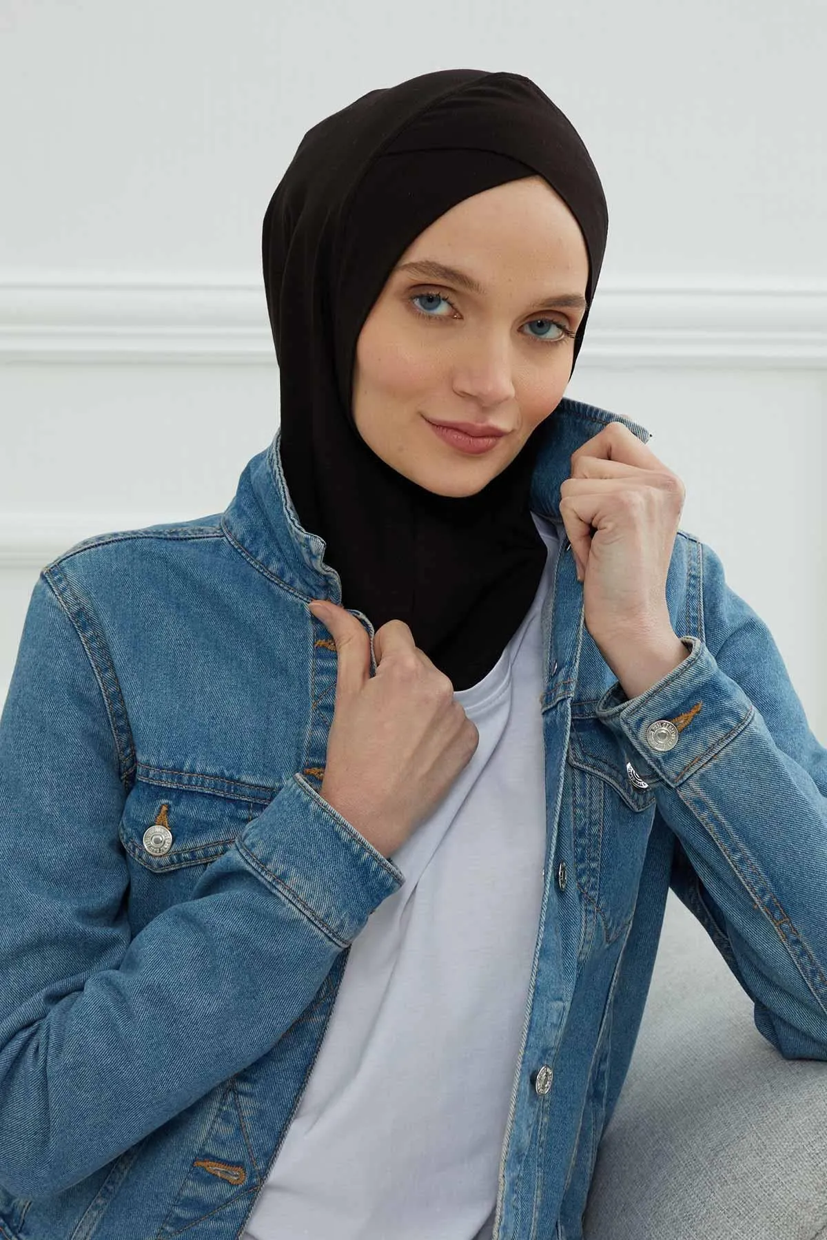 Minimalist Design Cotton Under Scarf Bonnet, Soft and Breathable Inner Hijab Cap, Easy Wear Cotton Bonnet Turban Ninja Cap,TB-4