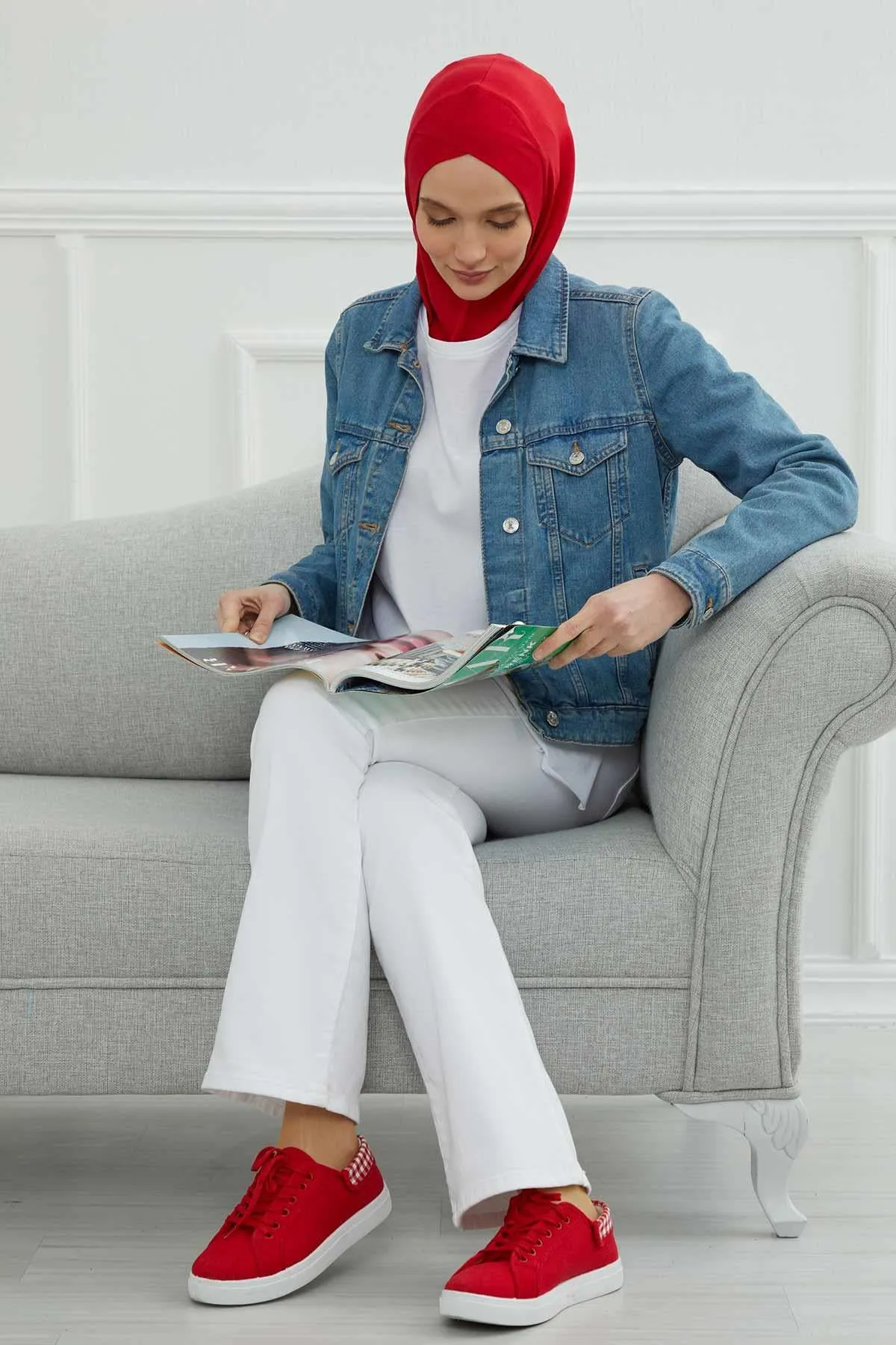 Minimalist Design Cotton Under Scarf Bonnet, Soft and Breathable Inner Hijab Cap, Easy Wear Cotton Bonnet Turban Ninja Cap,TB-4