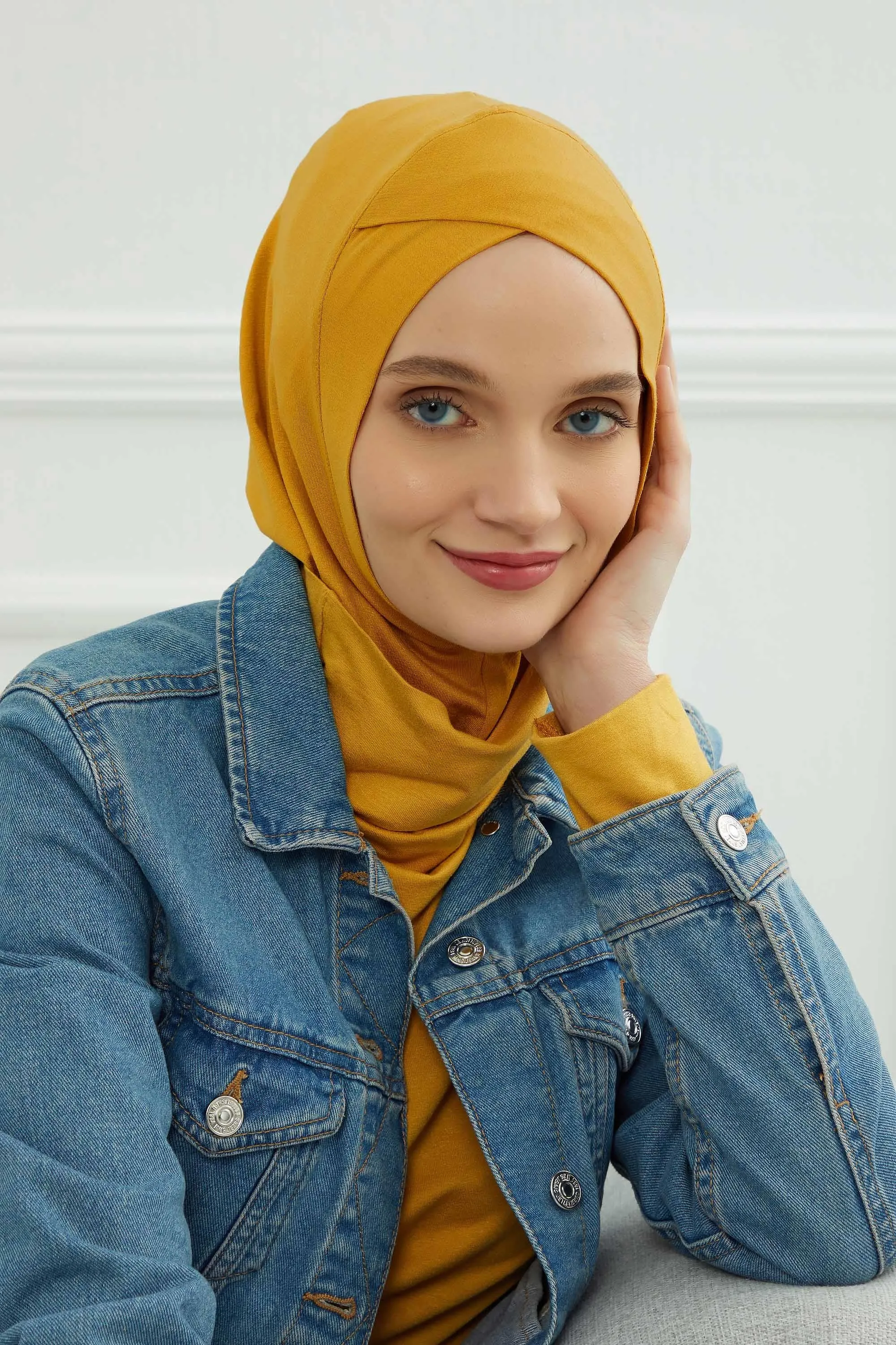 Minimalist Design Cotton Under Scarf Bonnet, Soft and Breathable Inner Hijab Cap, Easy Wear Cotton Bonnet Turban Ninja Cap,TB-4