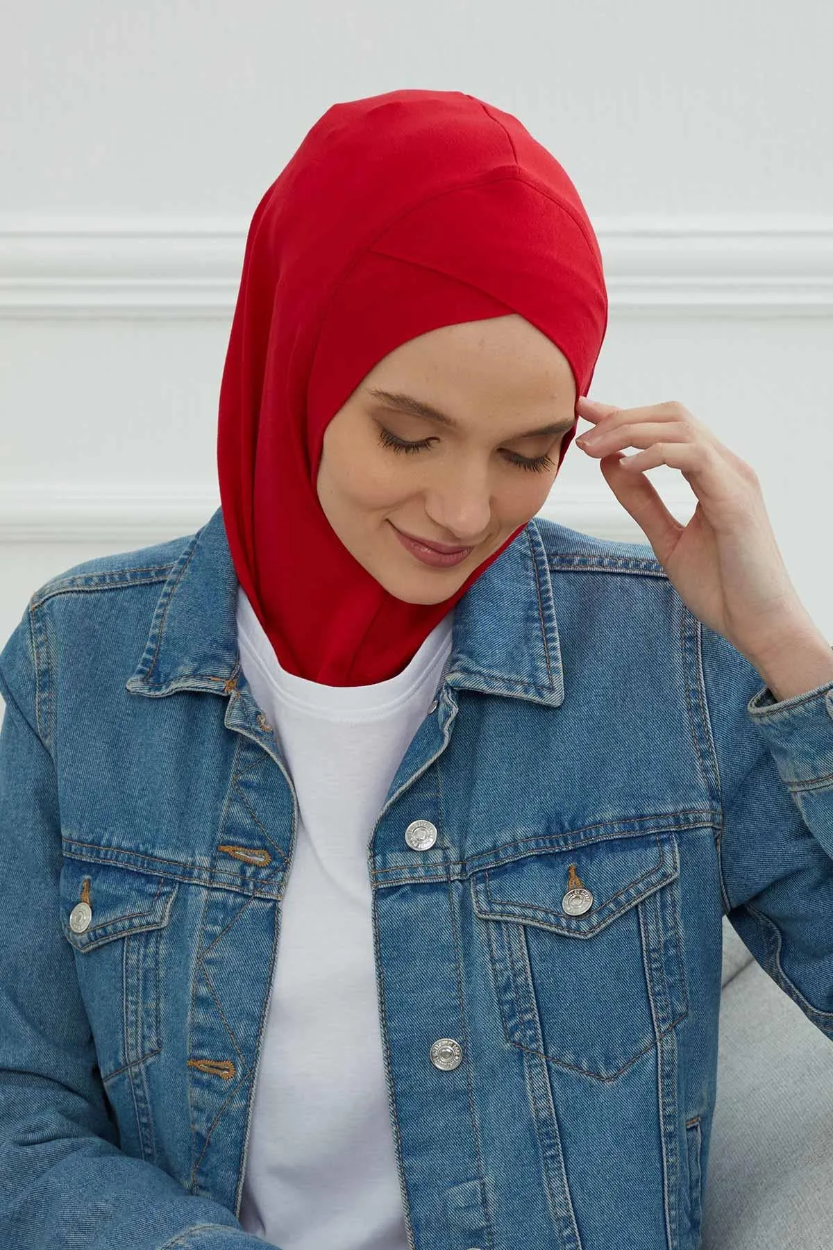 Minimalist Design Cotton Under Scarf Bonnet, Soft and Breathable Inner Hijab Cap, Easy Wear Cotton Bonnet Turban Ninja Cap,TB-4