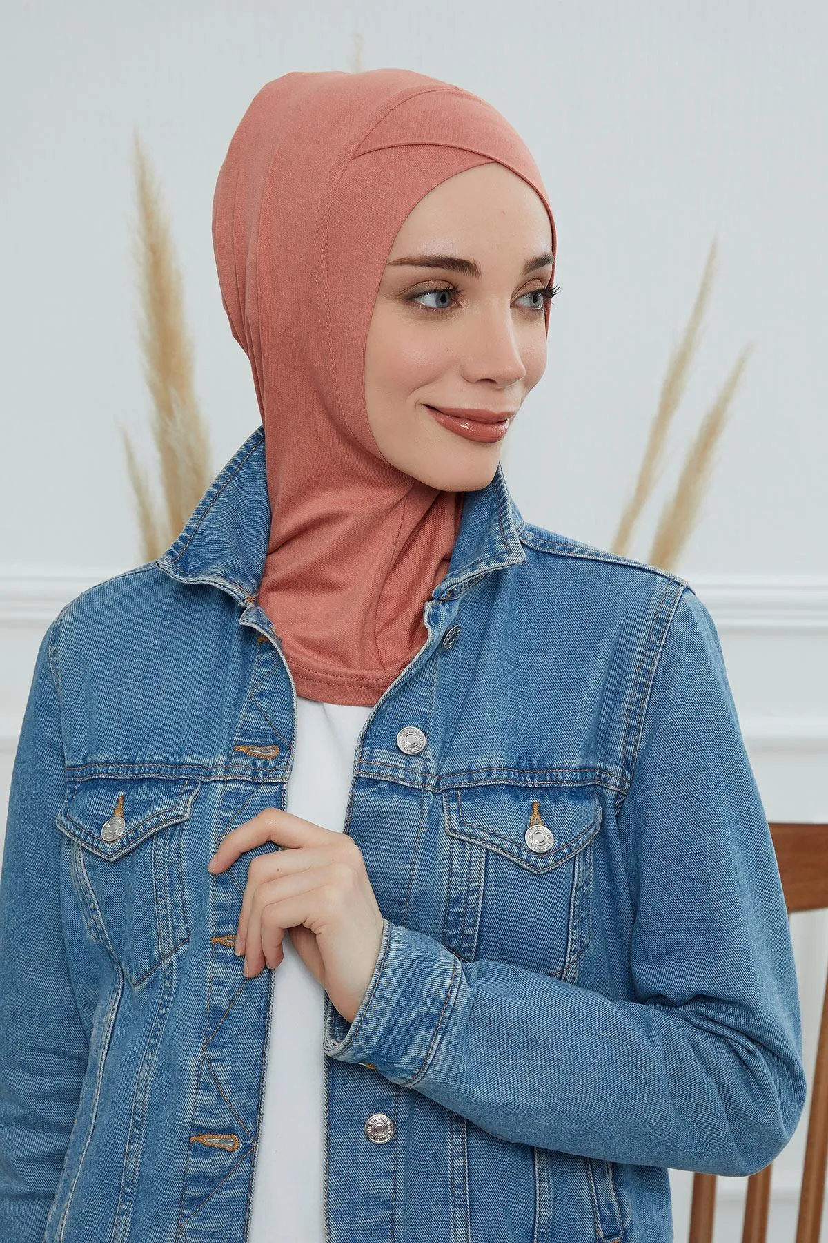Minimalist Design Cotton Under Scarf Bonnet, Soft and Breathable Inner Hijab Cap, Easy Wear Cotton Bonnet Turban Ninja Cap,TB-4
