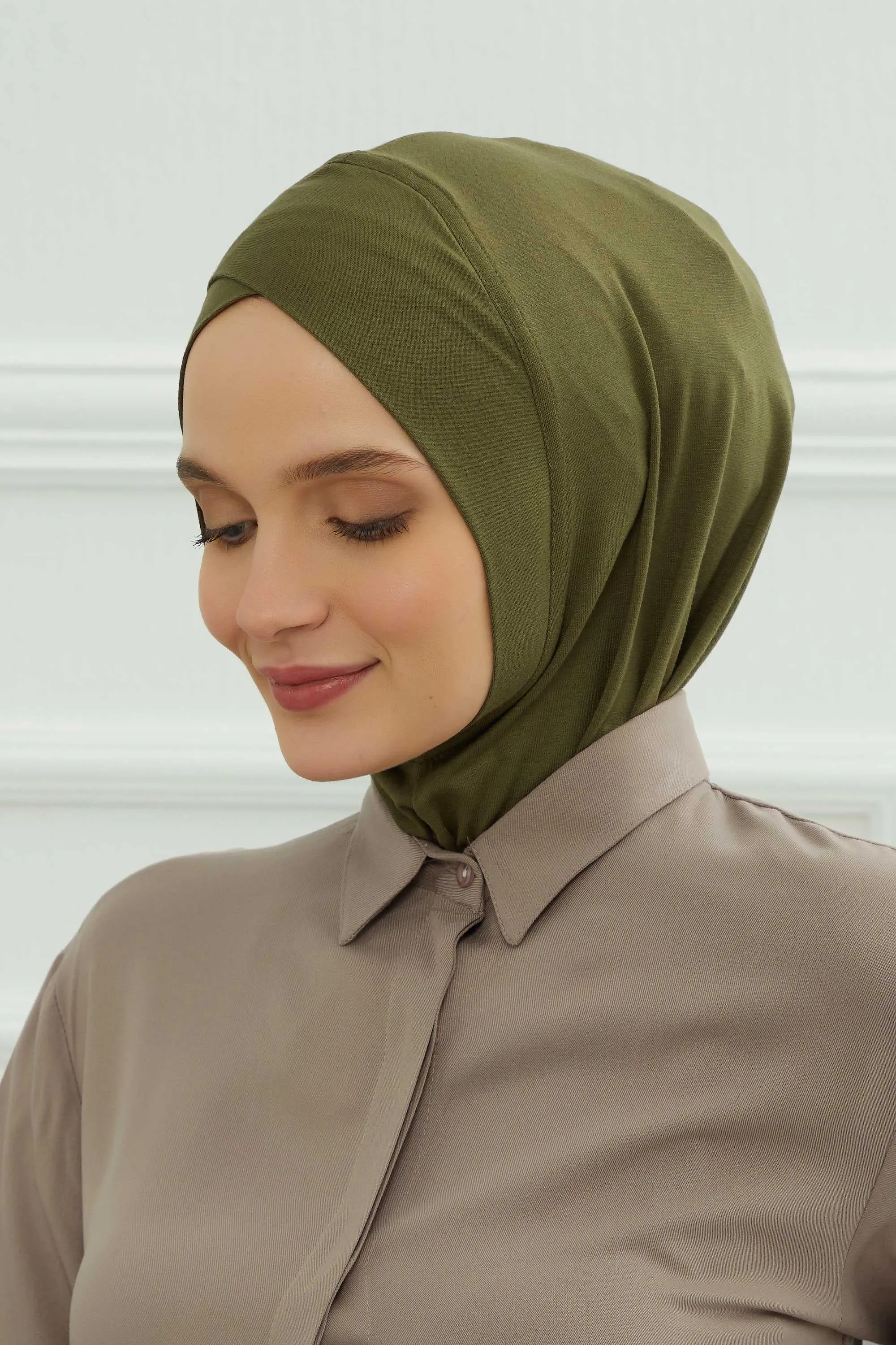 Minimalist Design Cotton Under Scarf Bonnet, Soft and Breathable Inner Hijab Cap, Easy Wear Cotton Bonnet Turban Ninja Cap,TB-4