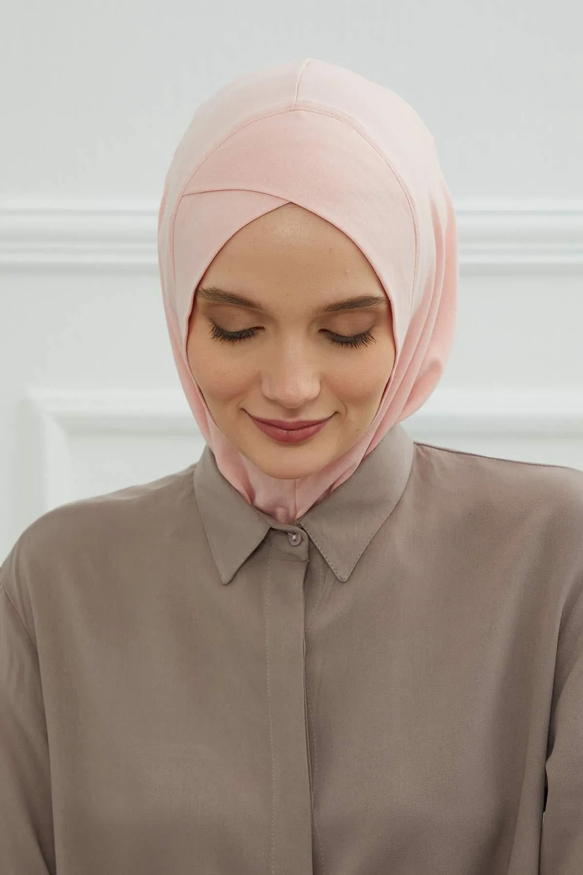 Minimalist Design Cotton Under Scarf Bonnet, Soft and Breathable Inner Hijab Cap, Easy Wear Cotton Bonnet Turban Ninja Cap,TB-4