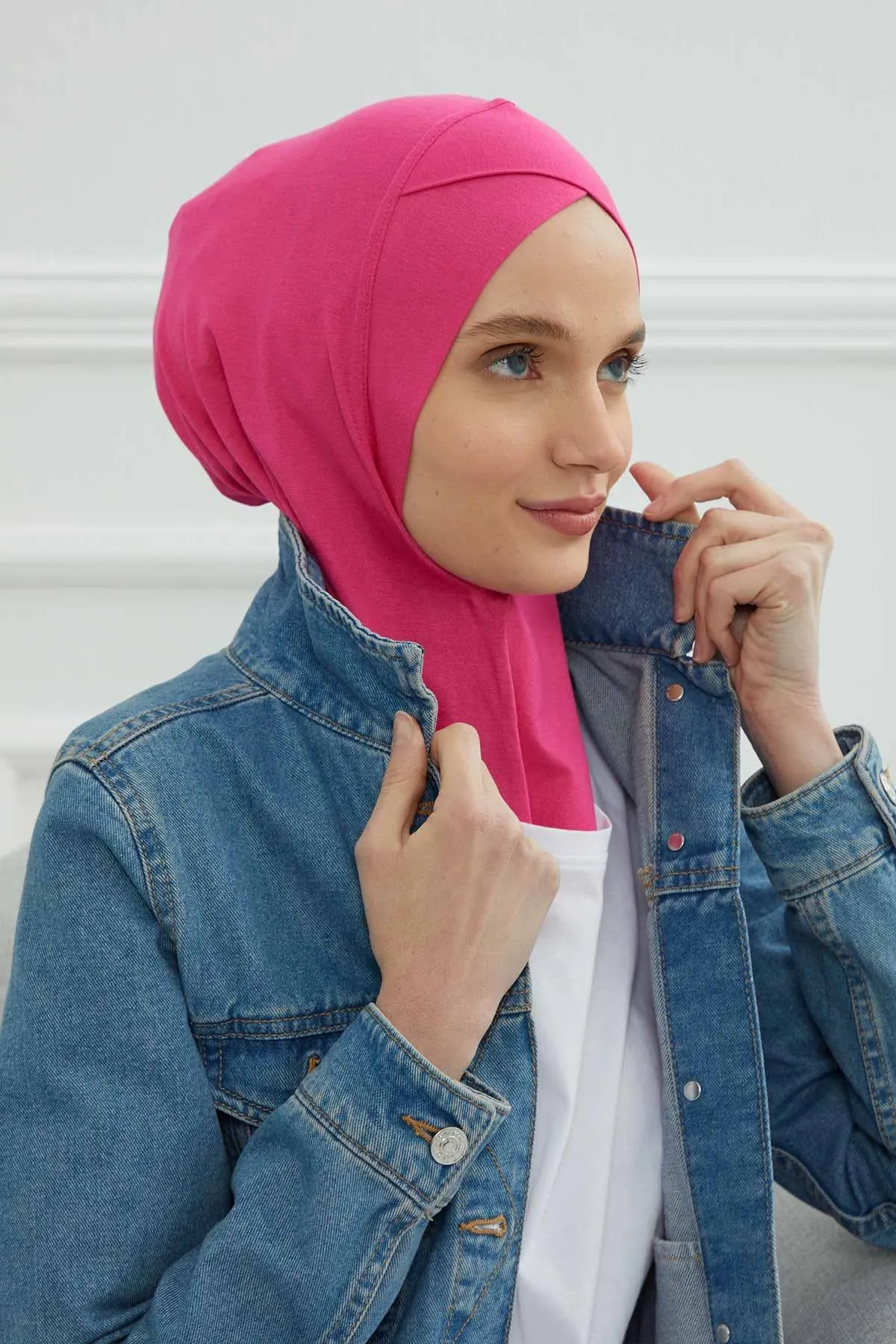 Minimalist Design Cotton Under Scarf Bonnet, Soft and Breathable Inner Hijab Cap, Easy Wear Cotton Bonnet Turban Ninja Cap,TB-4