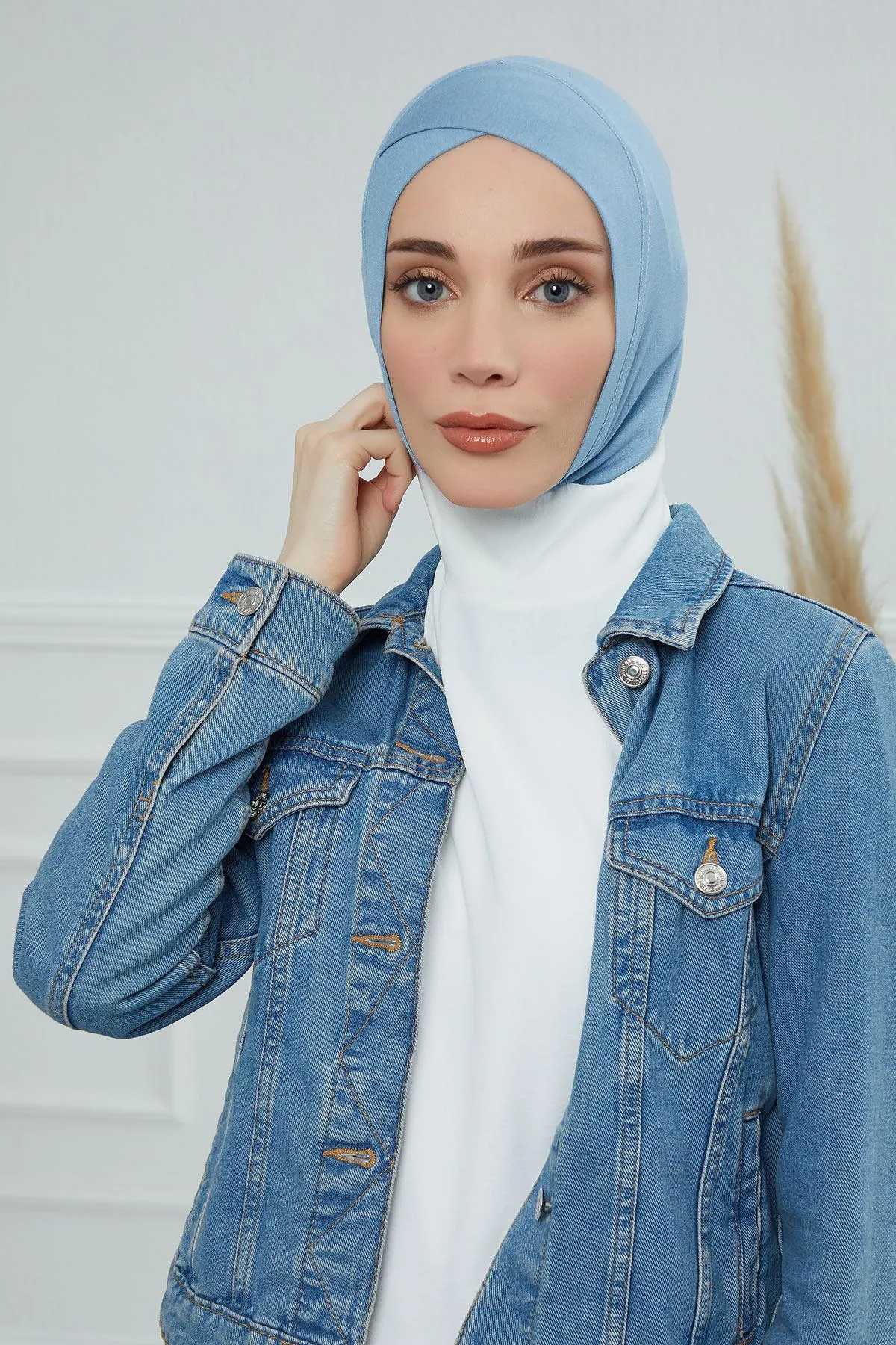 Minimalist Design Cotton Under Scarf Bonnet, Soft and Breathable Inner Hijab Cap, Easy Wear Cotton Bonnet Turban Ninja Cap,TB-4