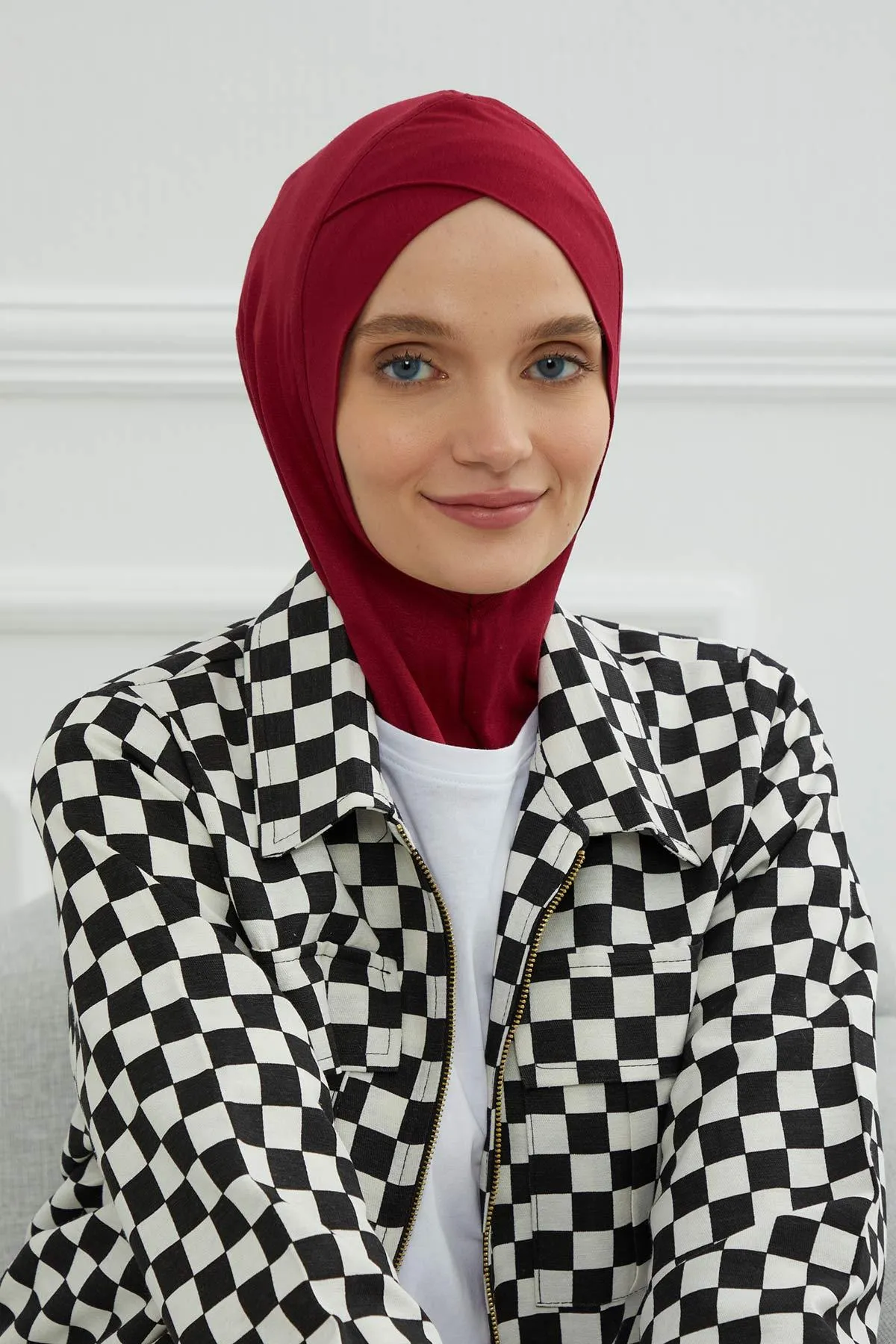 Minimalist Design Cotton Under Scarf Bonnet, Soft and Breathable Inner Hijab Cap, Easy Wear Cotton Bonnet Turban Ninja Cap,TB-4