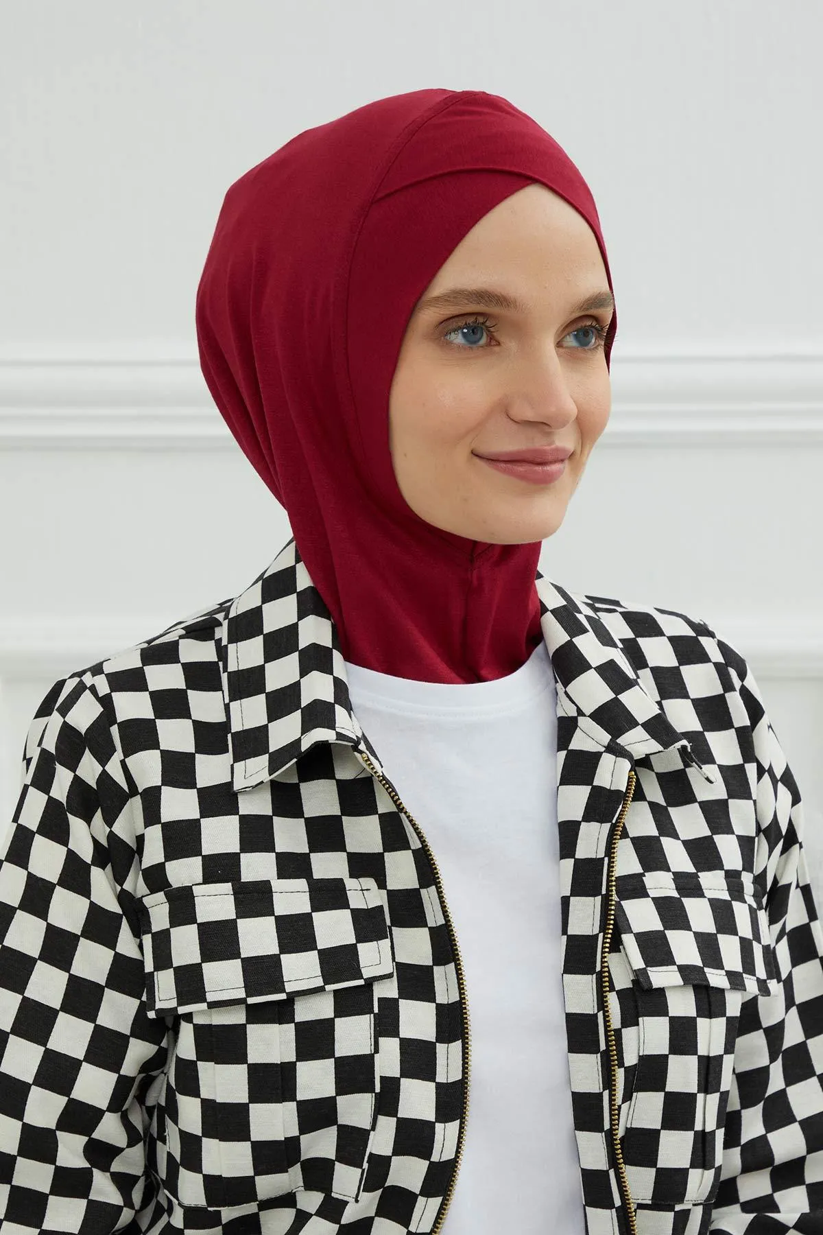Minimalist Design Cotton Under Scarf Bonnet, Soft and Breathable Inner Hijab Cap, Easy Wear Cotton Bonnet Turban Ninja Cap,TB-4
