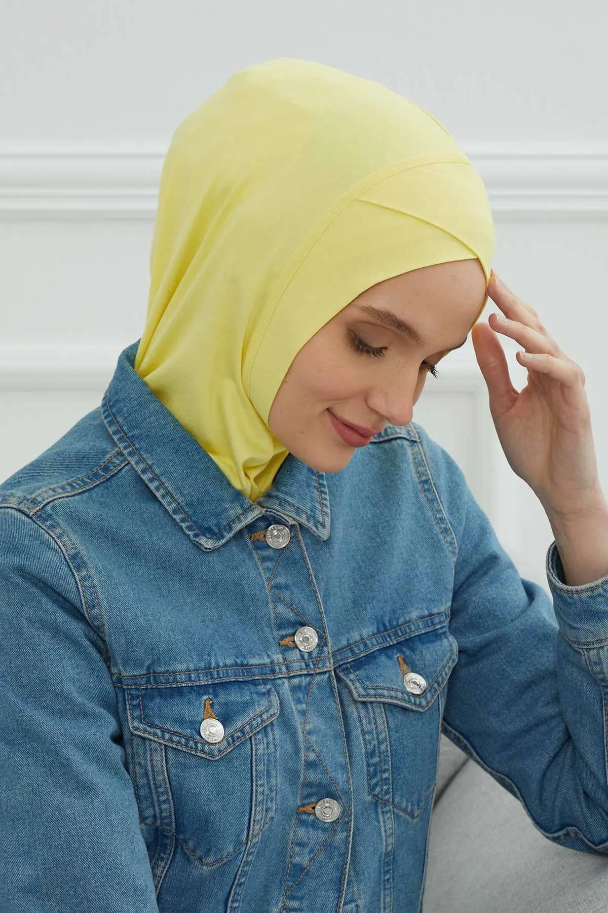 Minimalist Design Cotton Under Scarf Bonnet, Soft and Breathable Inner Hijab Cap, Easy Wear Cotton Bonnet Turban Ninja Cap,TB-4