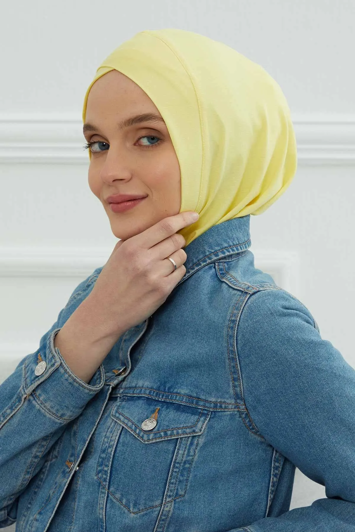 Minimalist Design Cotton Under Scarf Bonnet, Soft and Breathable Inner Hijab Cap, Easy Wear Cotton Bonnet Turban Ninja Cap,TB-4