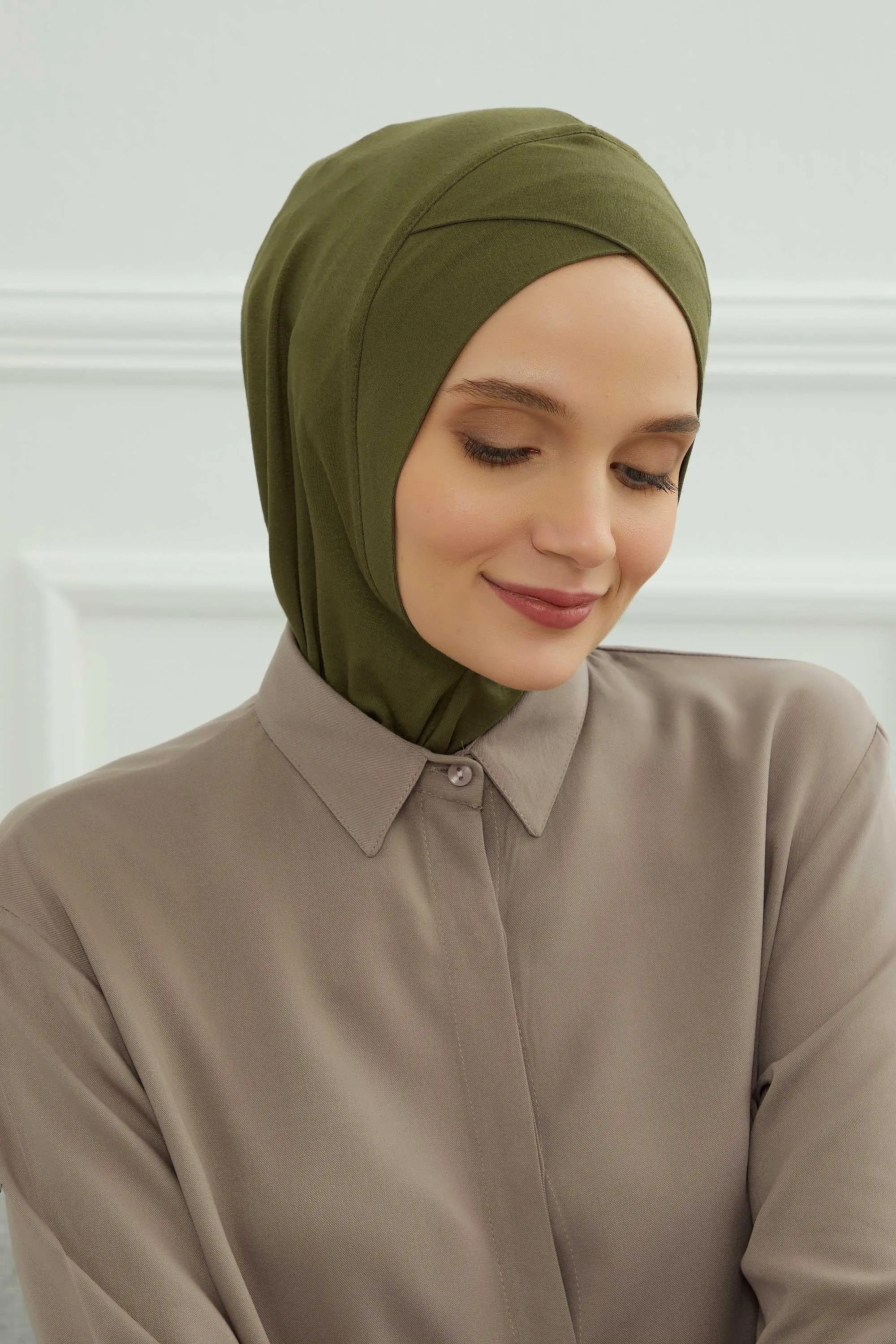 Minimalist Design Cotton Under Scarf Bonnet, Soft and Breathable Inner Hijab Cap, Easy Wear Cotton Bonnet Turban Ninja Cap,TB-4