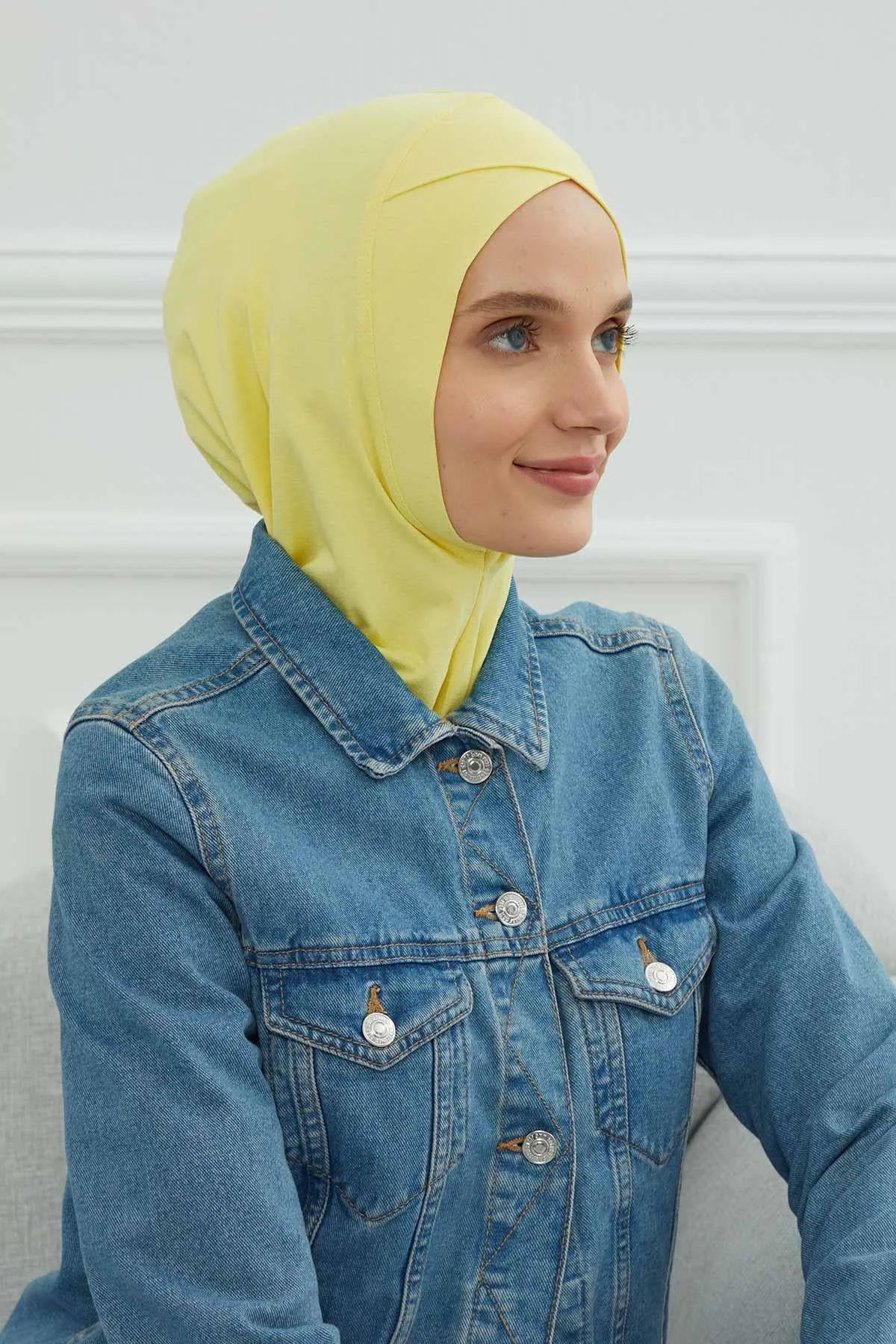 Minimalist Design Cotton Under Scarf Bonnet, Soft and Breathable Inner Hijab Cap, Easy Wear Cotton Bonnet Turban Ninja Cap,TB-4