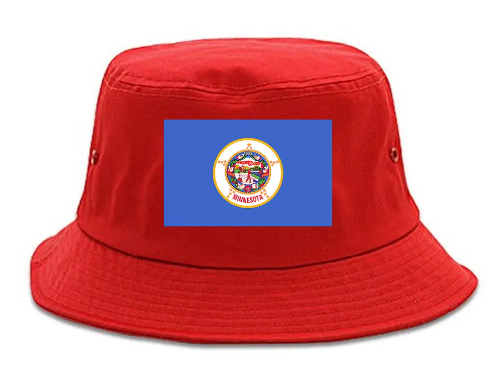 Minnesota State Flag MN Chest Mens Bucket Hat